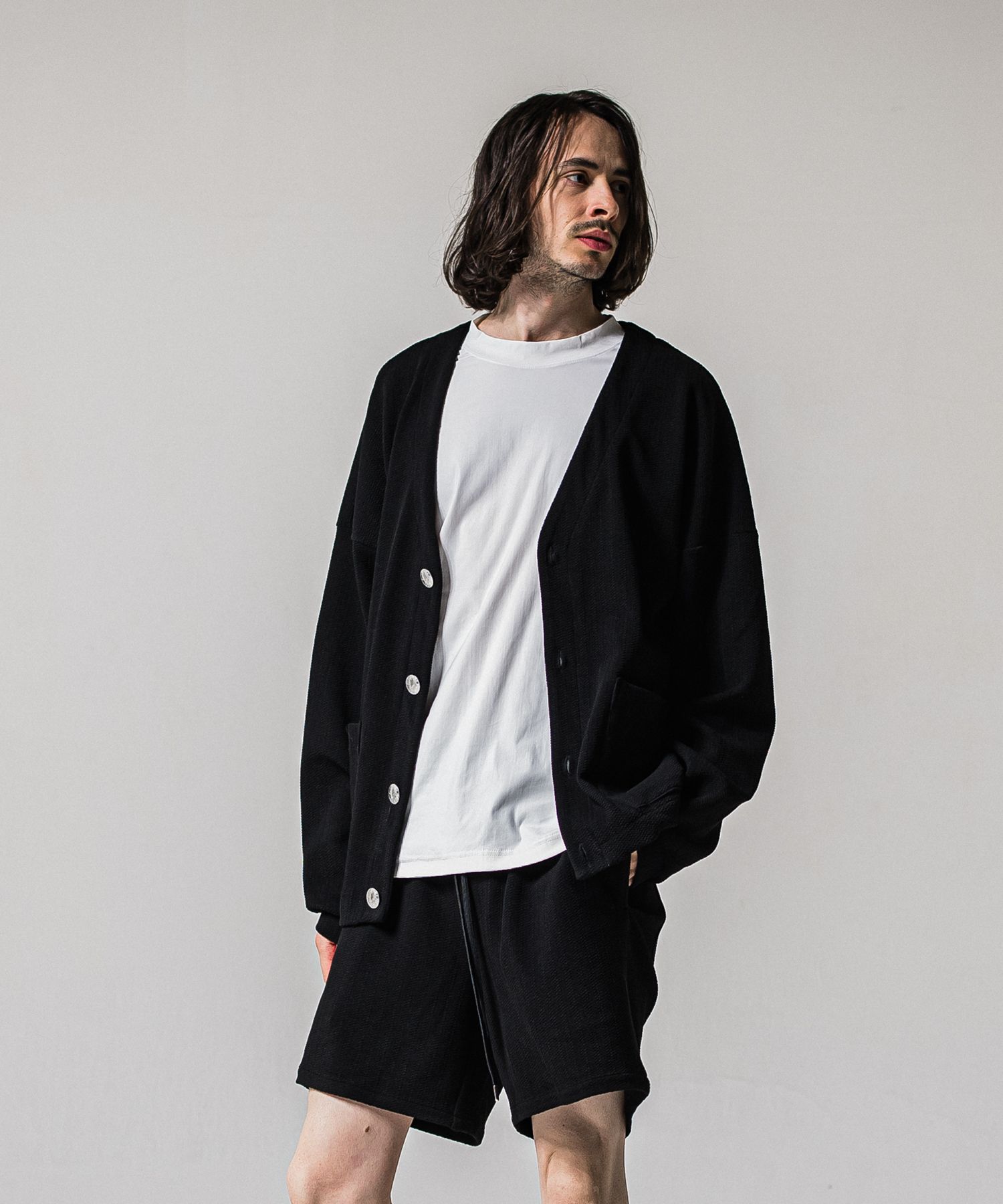 BLISTER KNIT C/D / RC41-C-004 / ブリスターニットカーディガン / ブラック (8月下旬入荷予定)