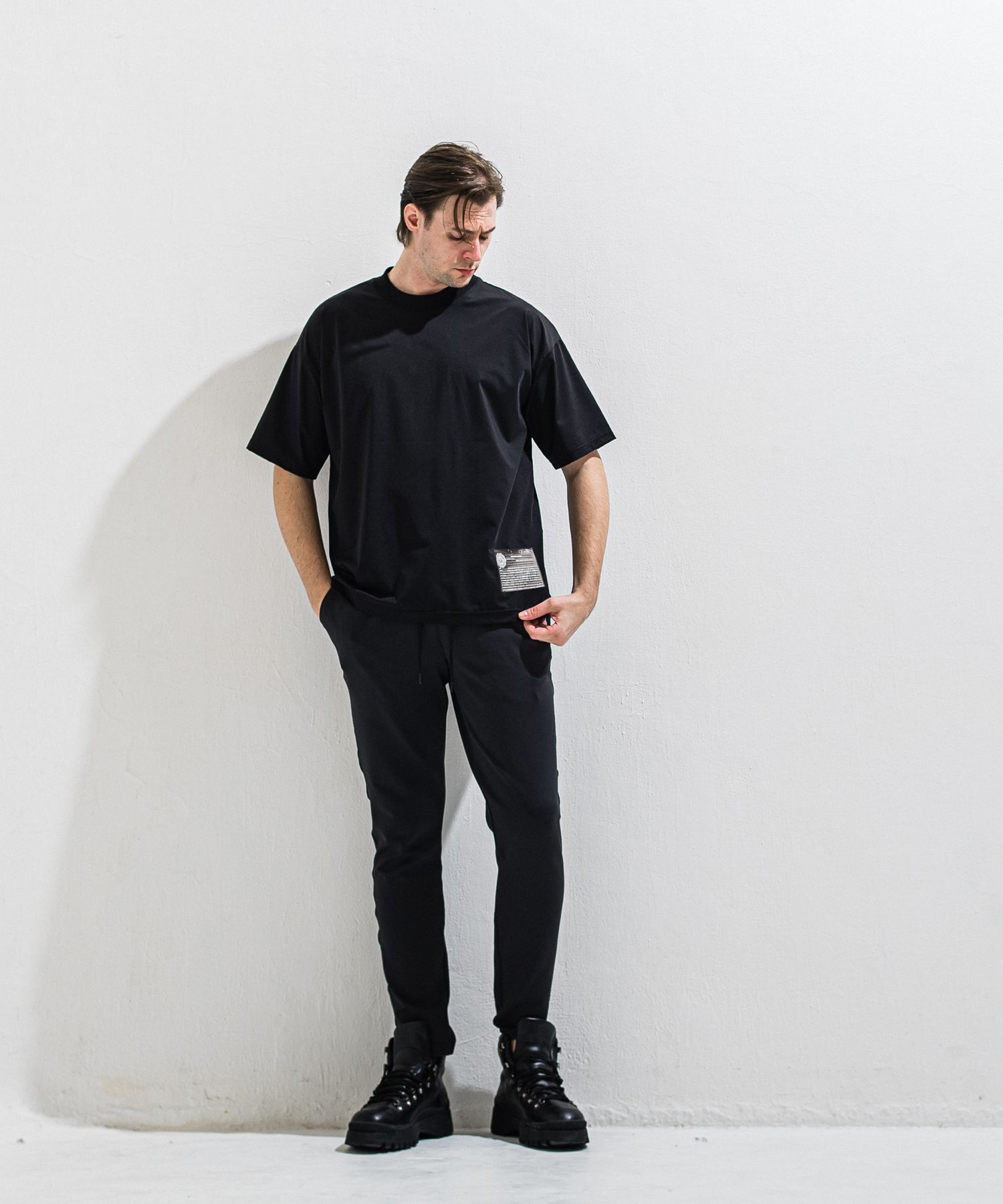 WILL OVER NYLON T / DP1-T-002 / ウィルプリントナイロンビッグTシャツ / ブラック (4月上旬入荷予定)