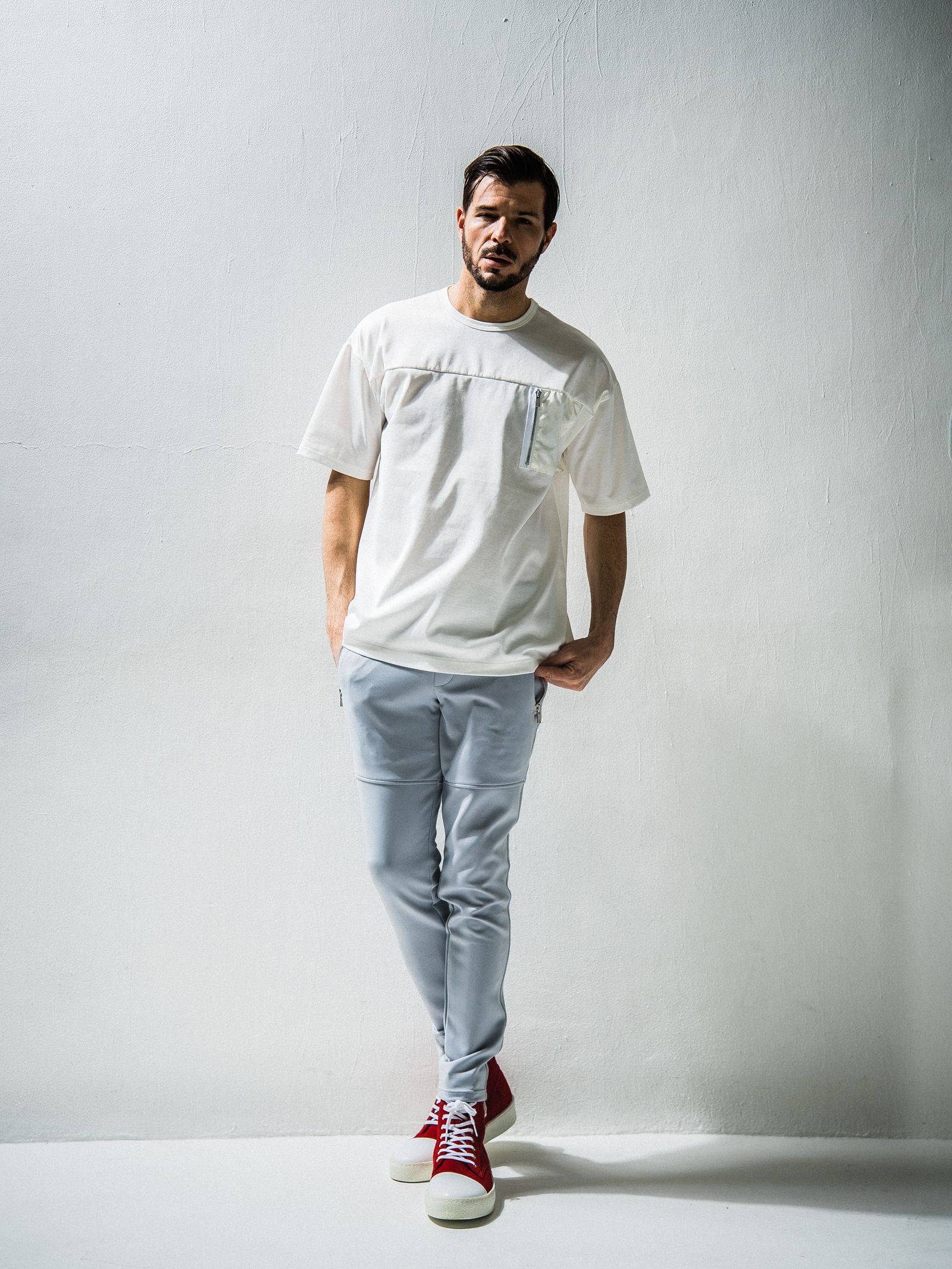 NYLON POCKET LOOSE TEE / RC24-T-006 / ビッグTシャツ※