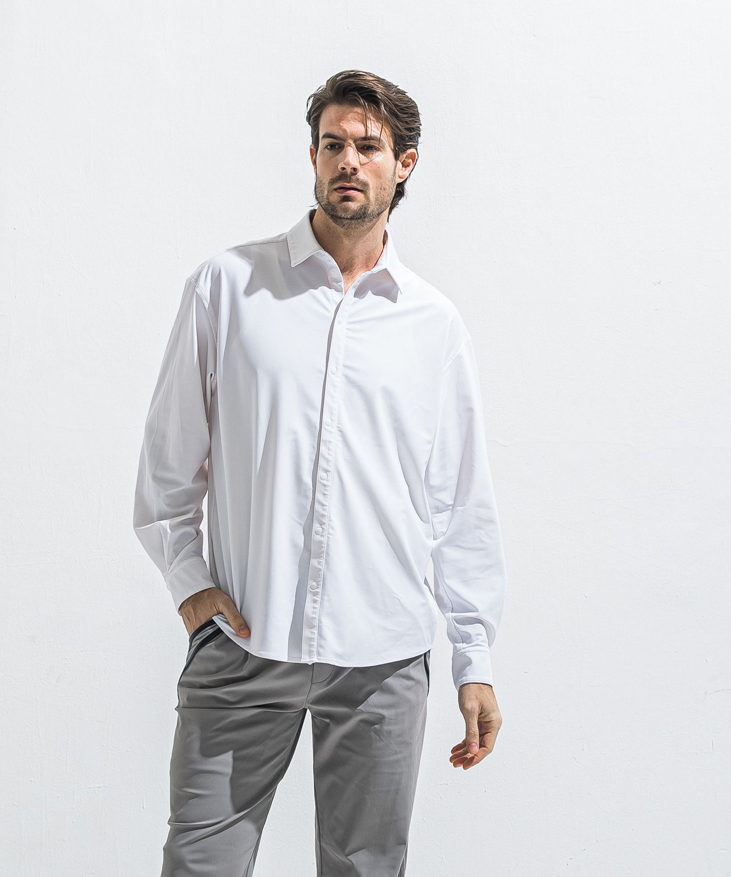 RUSH JACK SHIRTS / RC40-SH-001 / オーバーサイズラッシュガードシャツ / ホワイト (4月中旬入荷予定)