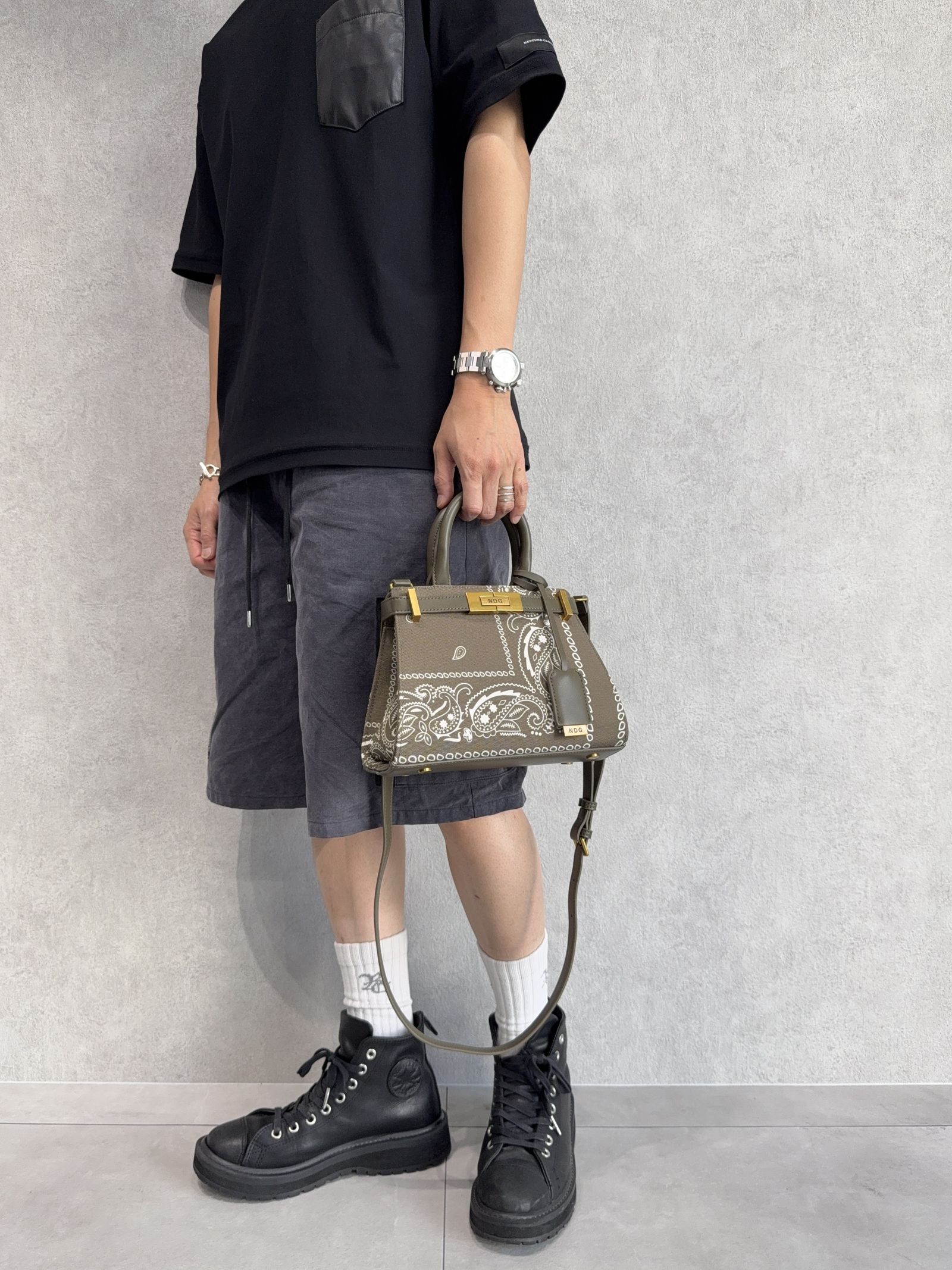 Jeanne 250MM / トートショルダーバッグ / カーキバンダナ