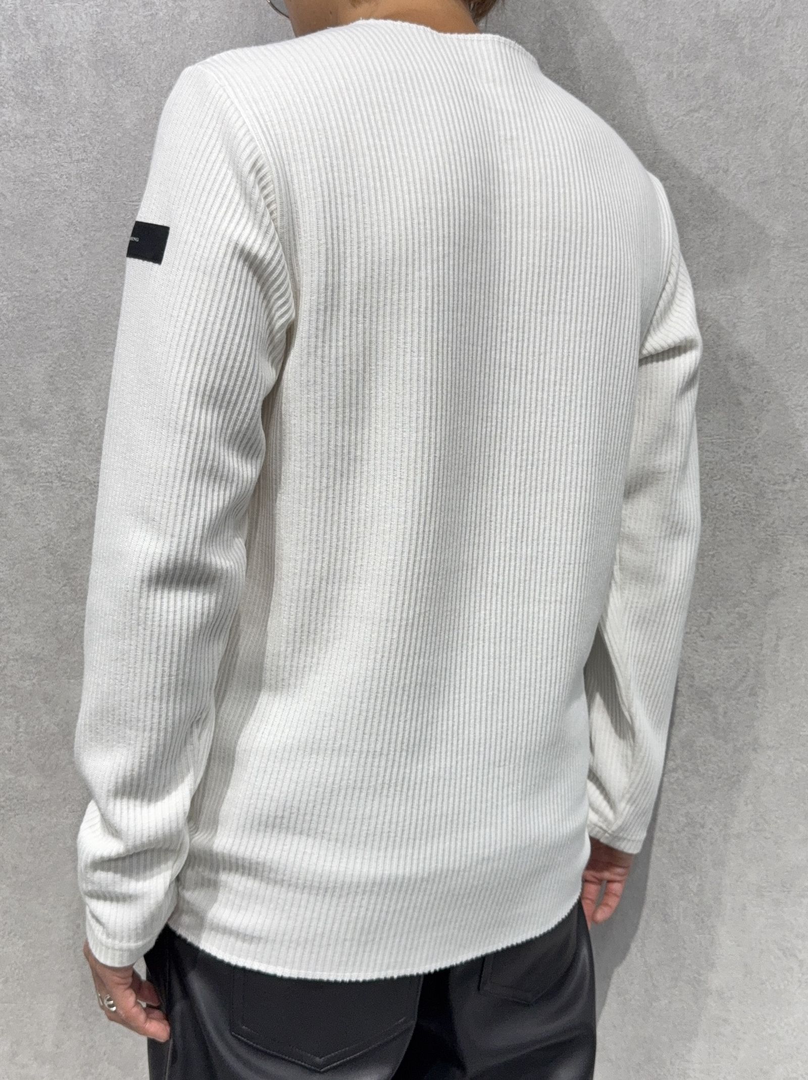 CUTOFF RAIL LONGSLEEVE / RC37-C-001 / レールカットソー / ホワイト