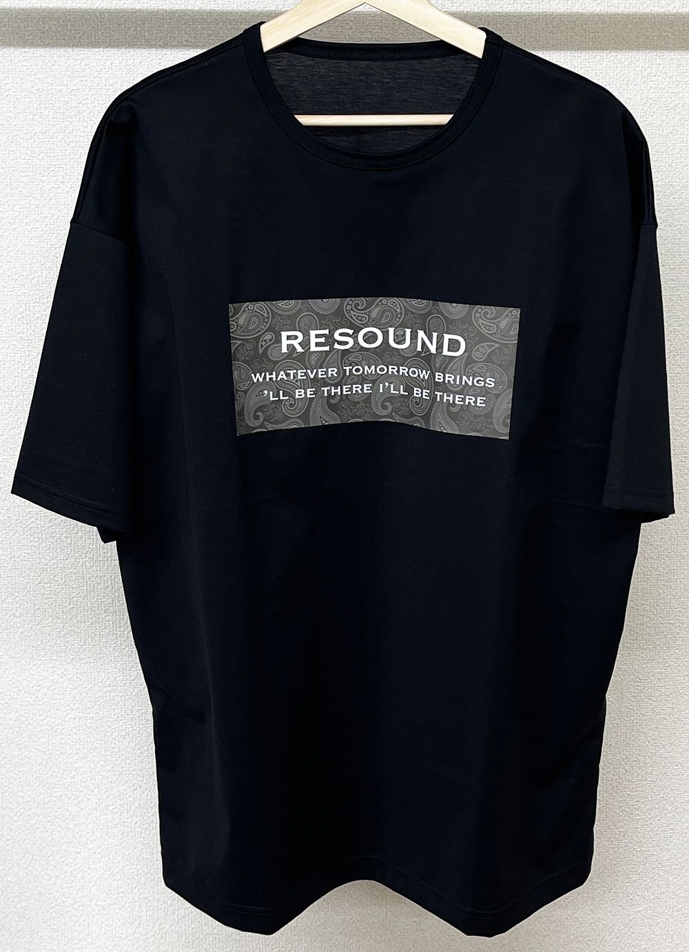 BANDANA BOX ROGO OVER TEE / RC28-T-003 / ボックスロゴビッグTシャツ / ブラック