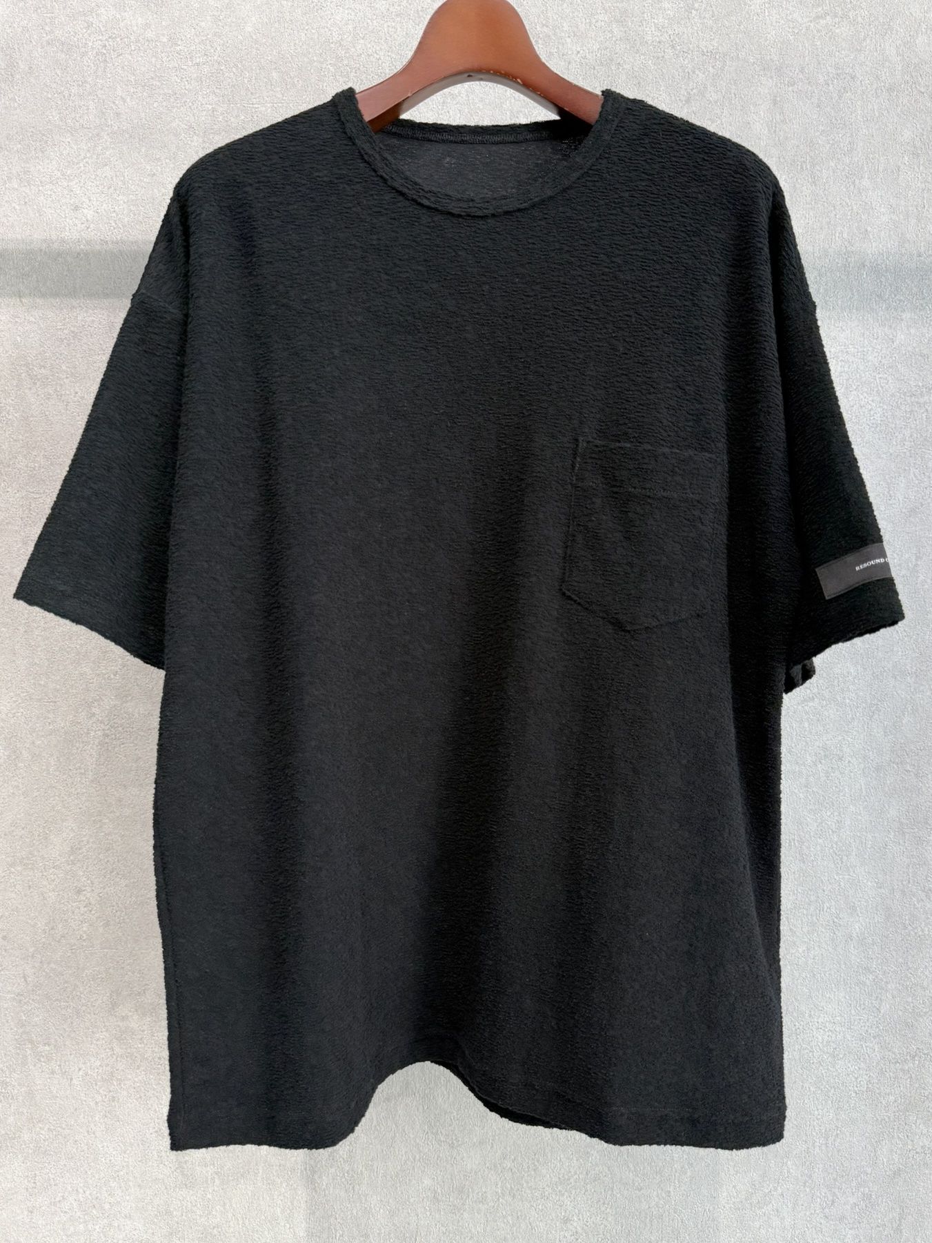 PILE OVER TEE / RC40-T-002 / パイルポケットビッグTシャツ / ブラック