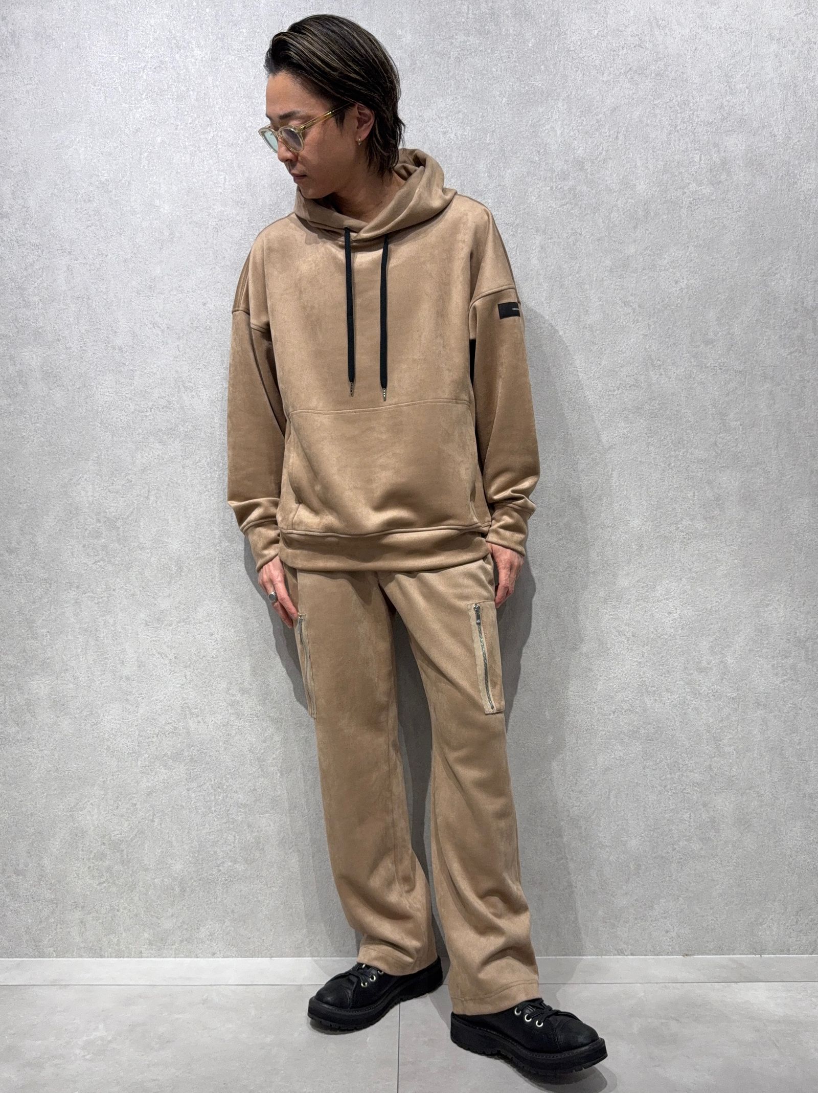DAVID CARGO PANTS / RC38-ST-040 / スエードワイドカーゴパンツ / ブラウン