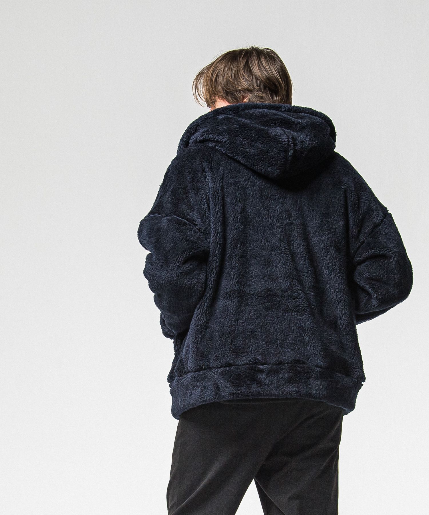 BOA ZIP LOOSE HOODIE / RC38-C-007 / ボアジップパーカー / ネイビー (11月中旬入荷予定)