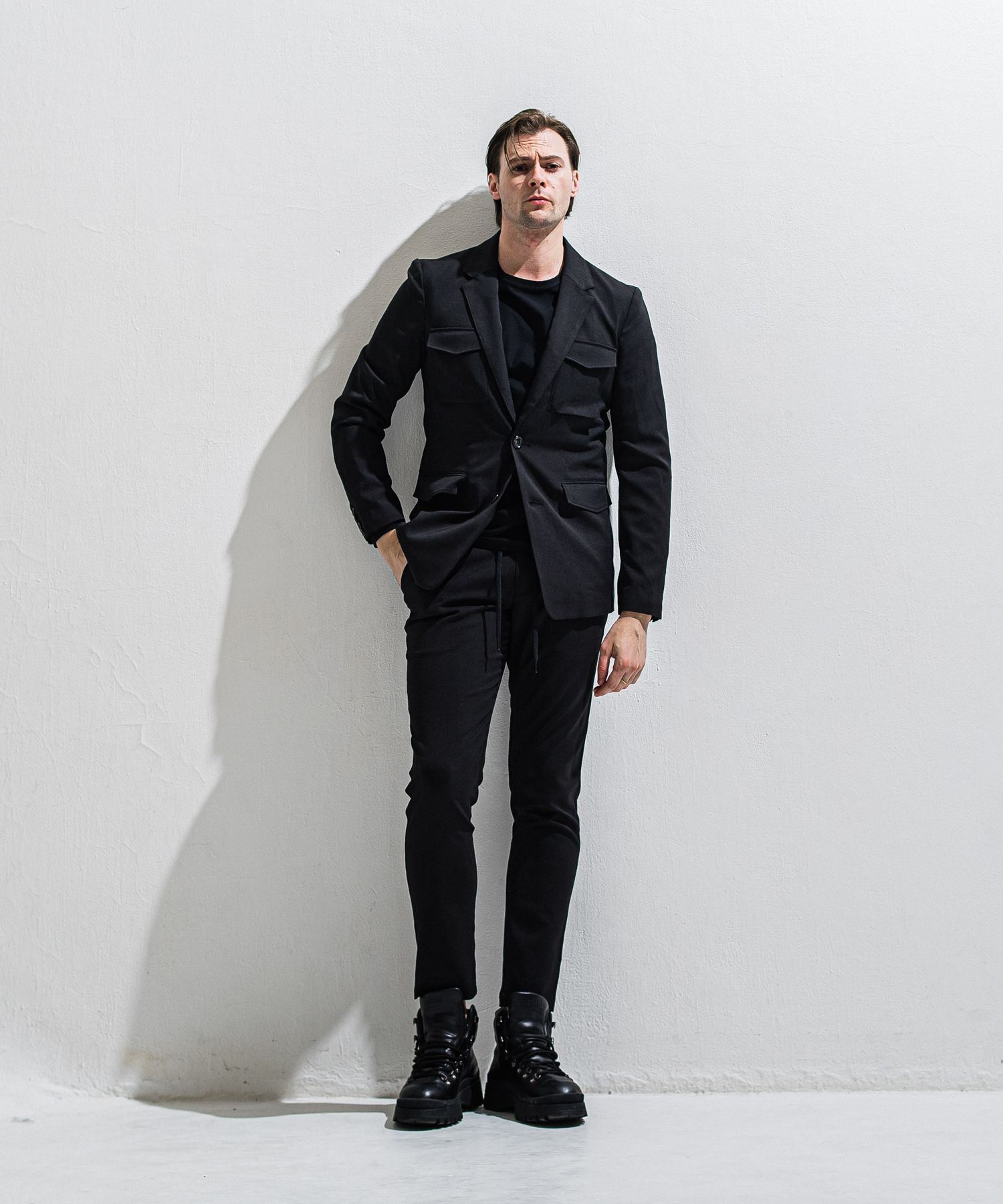 GAVIRIA SLACKS EASY PANTS / DP1-ST-001 / スラックスイージーパンツ / ブラック (3月中旬入荷予定)