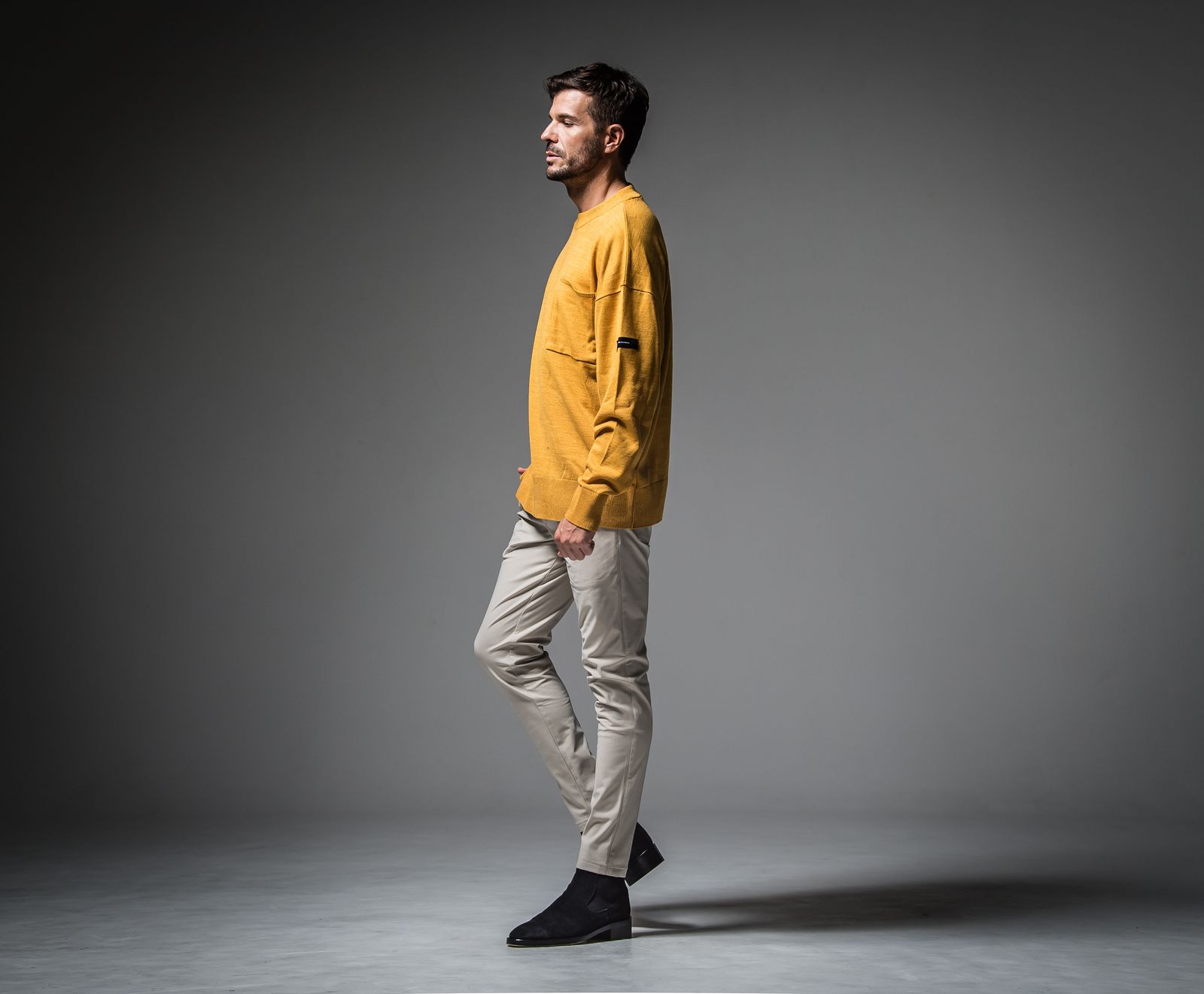 POCKET OVER SWEATER / RC30-K-002 / ポケットルーズニット / キャメル
