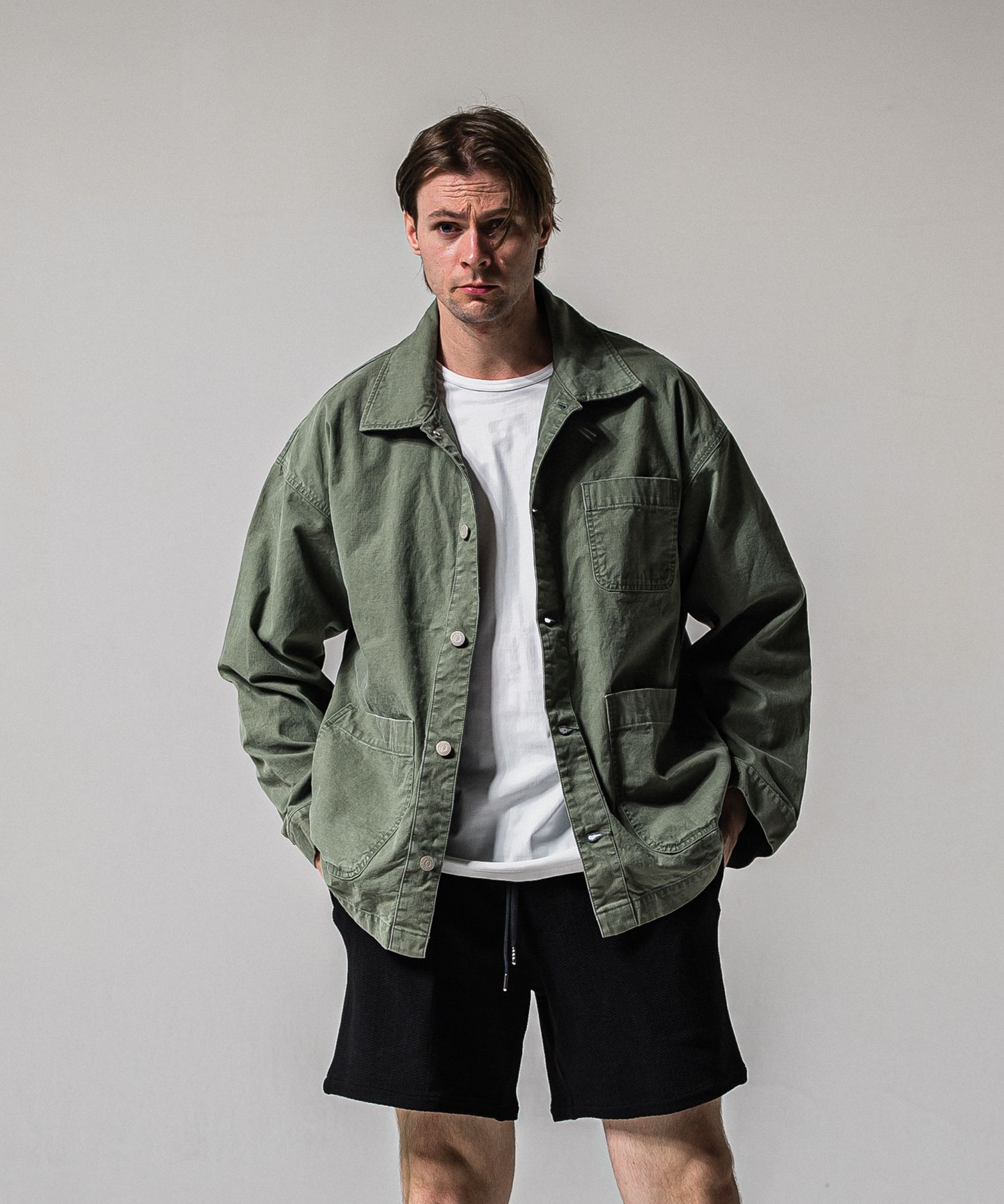 RC CAVER ALL / RC39-JK-004 / デニムカバーオール / ダックカーキ (3月中旬入荷予定)