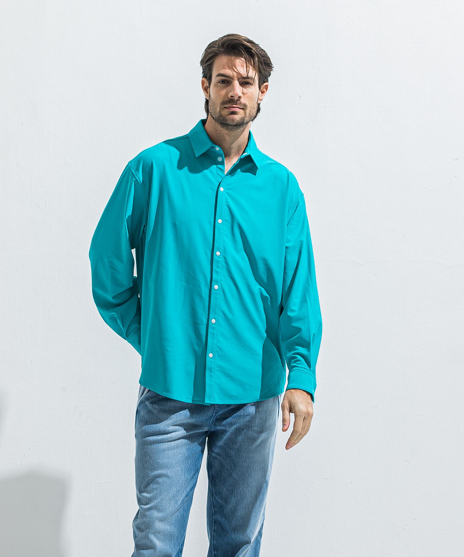 RUSH JACK SHIRTS / RC40-SH-001 / オーバーサイズラッシュガードシャツ / ターコイズ (4月中旬入荷予定)