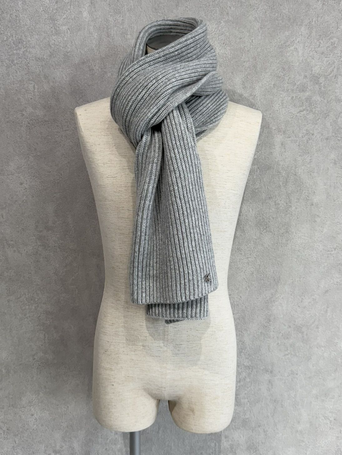 CKメタルロゴウールリブニットスカーフ / マフラー / 4D8056G / P79(グレー)