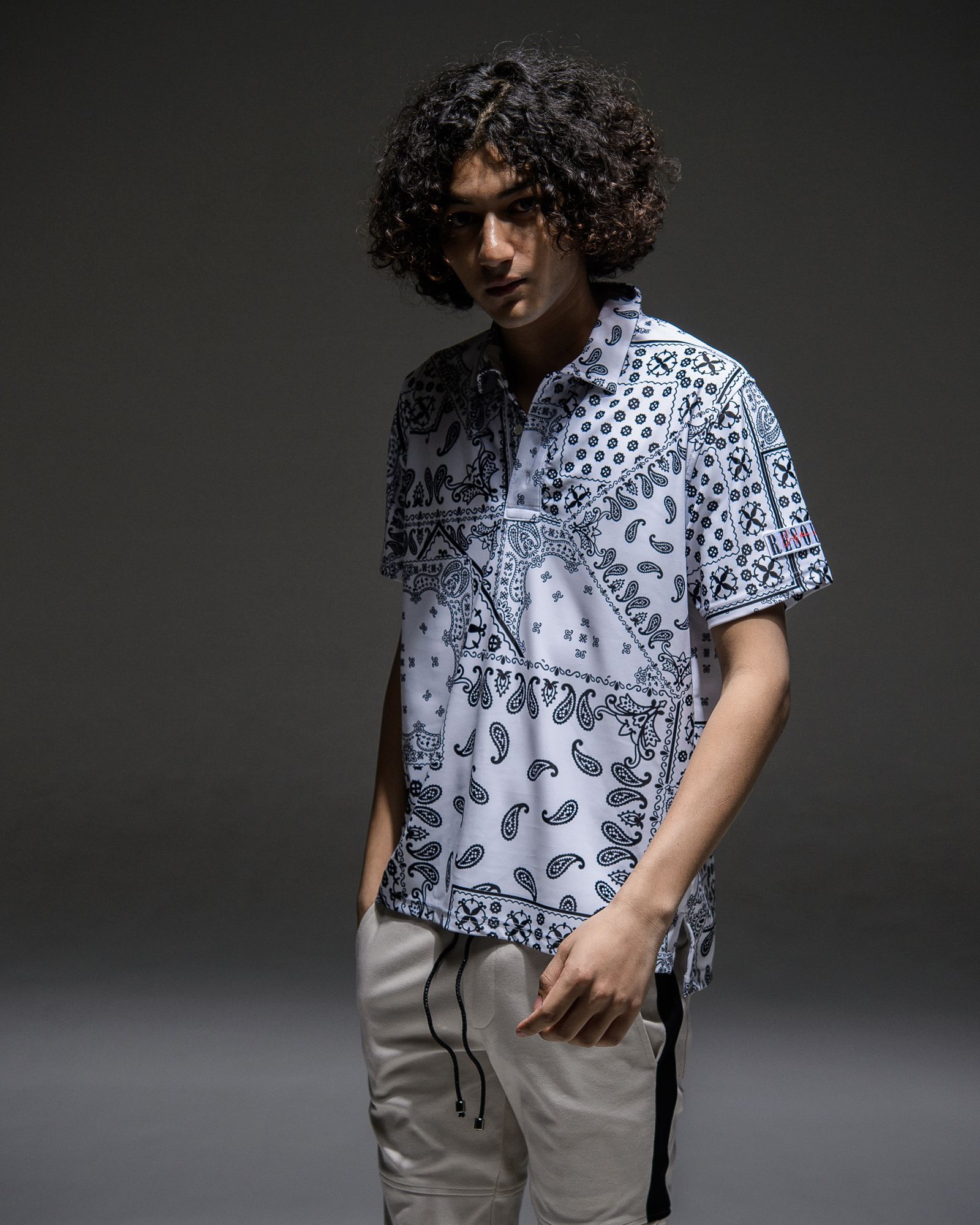BANDANA RUSH POLO / RC21-T-005 / バンダナラッシュガードポロシャツ