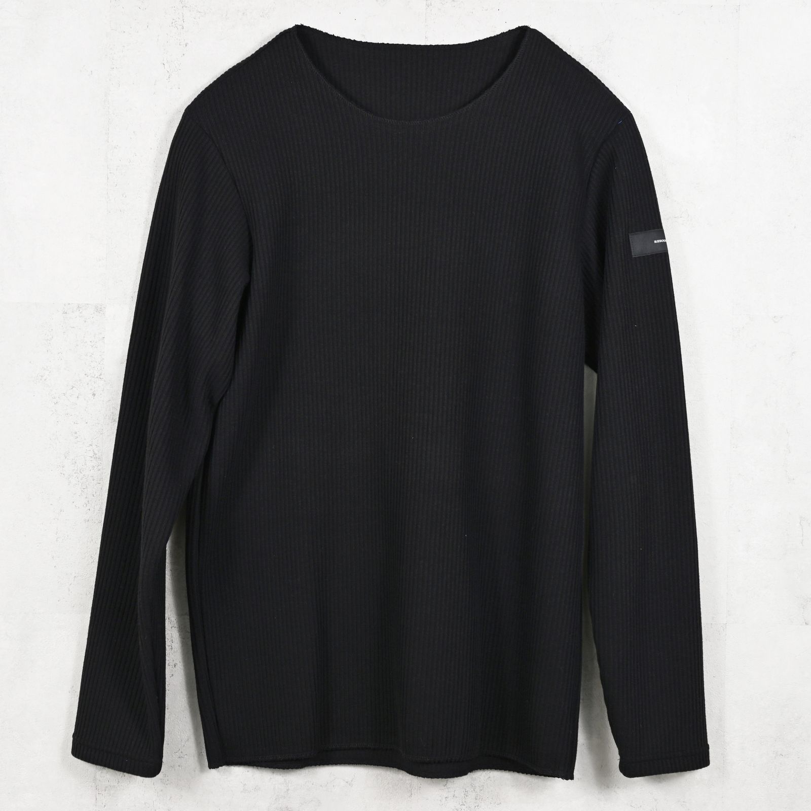 CUTOFF RAIL LONGSLEEVE / RC37-C-001 / レールカットソー / ブラック (9月中旬入荷予定)