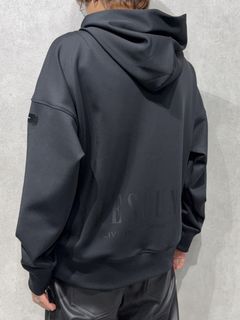 BACK ID LOOSE HOODIE / RC37-C-006 / バックロゴパーカー / ブラック