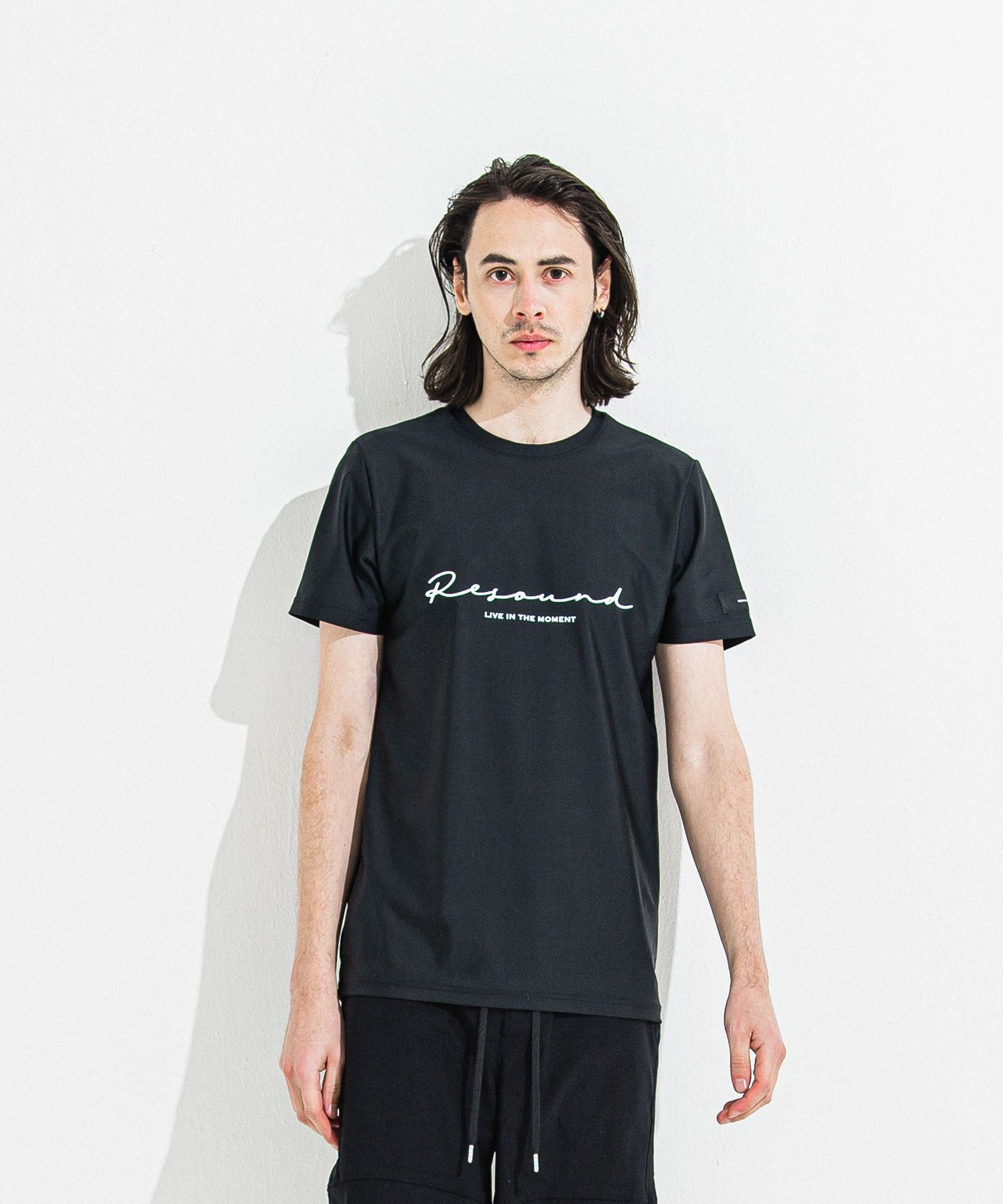 HANDWRITING RUSH BASIC T / RC36-T-013 / ハンドライティングロゴラッシュガードTシャツ / ブラック