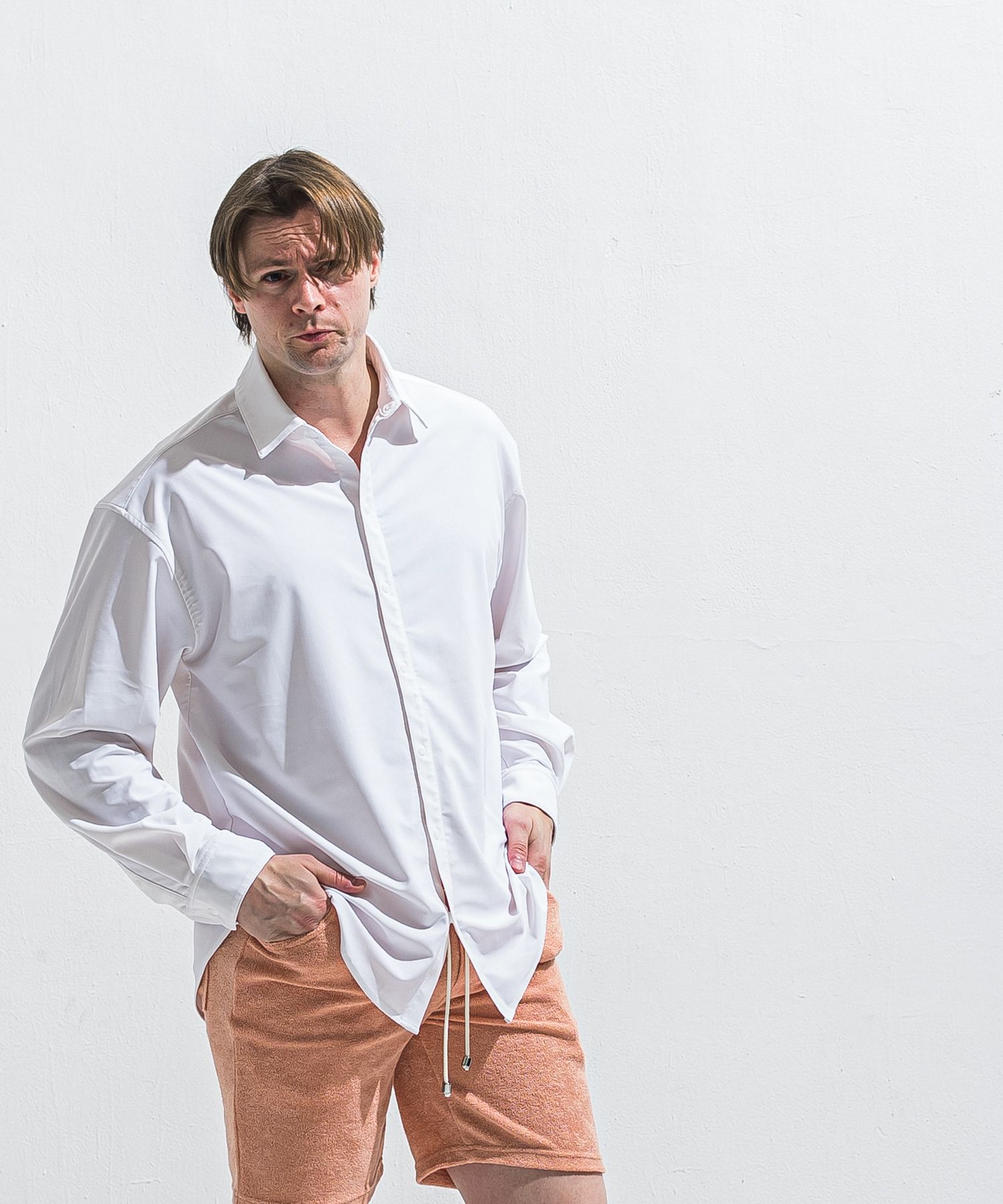 RUSH JACK SHIRTS / RC40-SH-001 / オーバーサイズラッシュガードシャツ / ホワイト (4月中旬入荷予定)