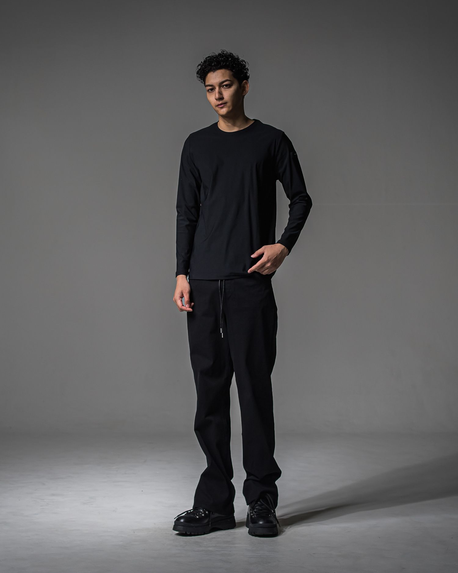 KING DENIM JERSEY / BASIC-ST-005 / デニムジャージ バギーワイドパンツ / ブラック
