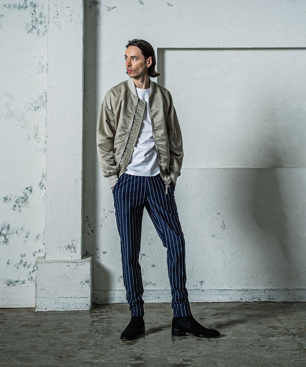 CHRIS EASY PANTS / RC35-ST-016 / イージーパンツ / ネイビーストライプ