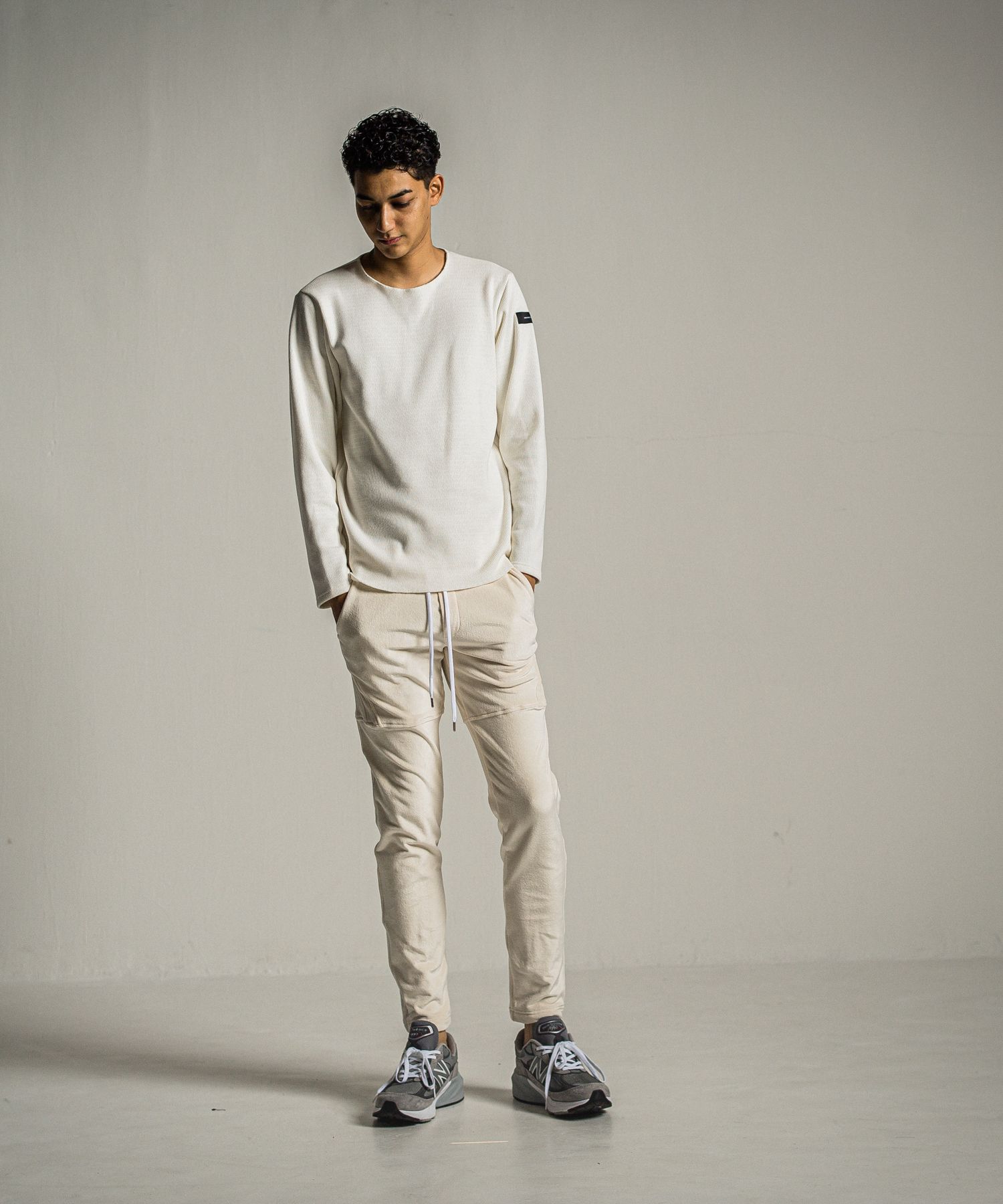 VELOURS FLEECE NEO THERMAL / RC34-C-001 / 裏起毛サーマルロングTシャツ / ホワイト