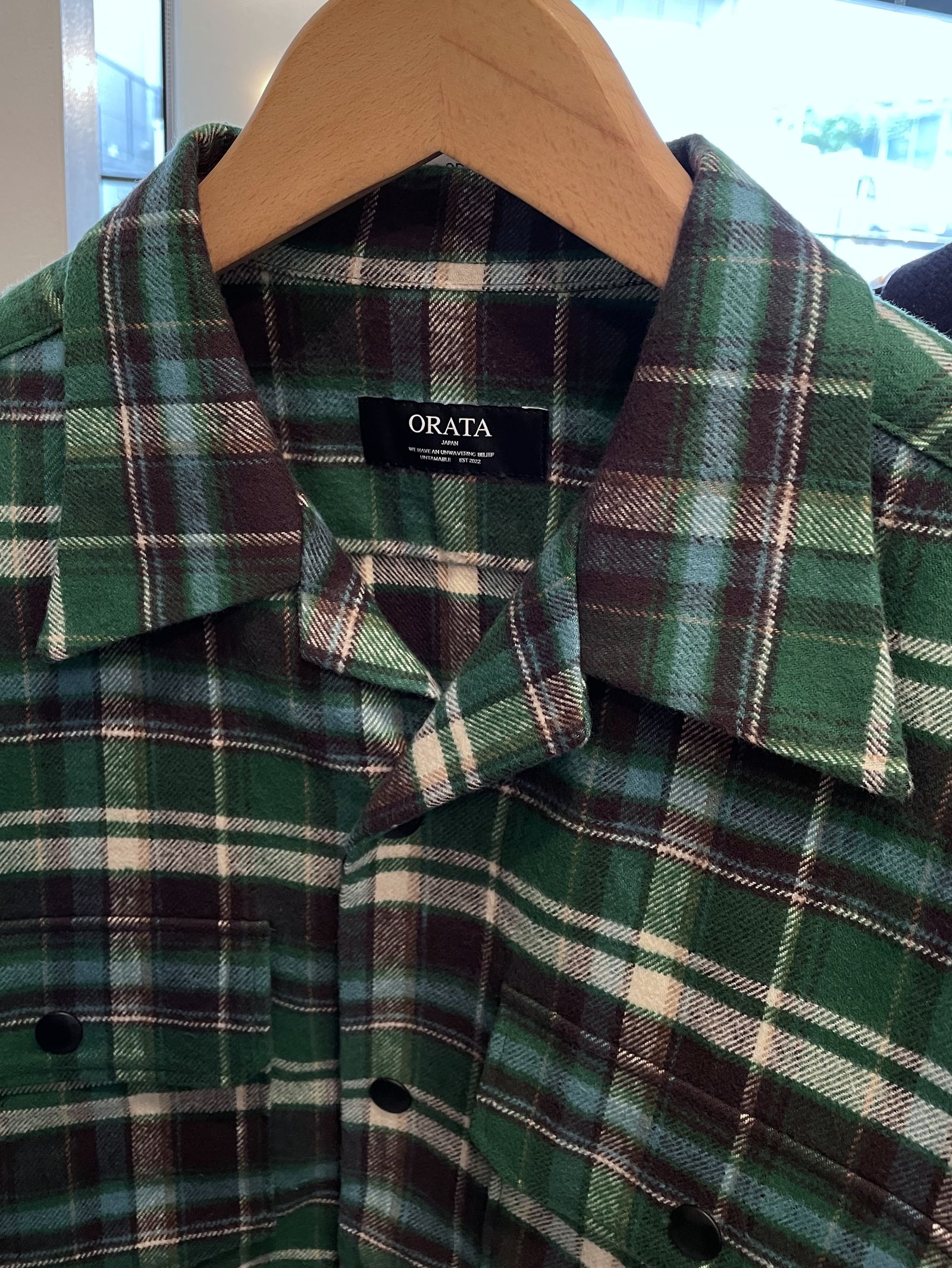HEAVY FLANNEL JK / OR1-SH-002 / チェックシャツジャケット / グリーン (1月上旬入荷予定)