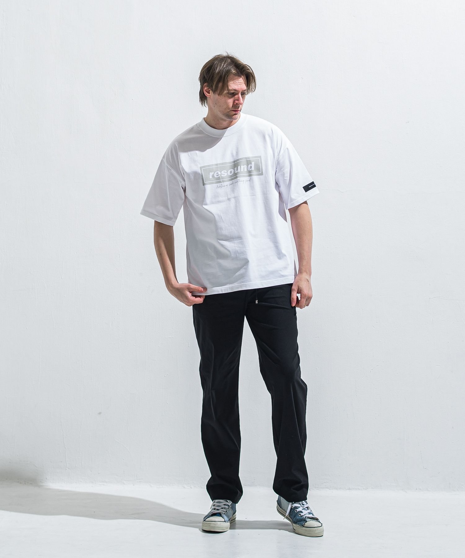BOX OVER TEE / RC40-T-007 / ボックスロゴビッグTシャツ / ホワイト×グレー (5月中旬入荷予定)