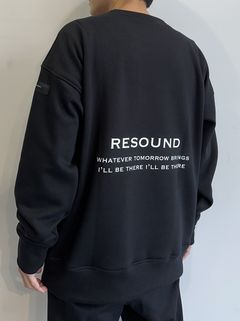 ID BACKROGO VELOURS FLEECE DROP TRAINER / RC30-C-003 / 裏起毛バックロゴトレーナー / ブラック