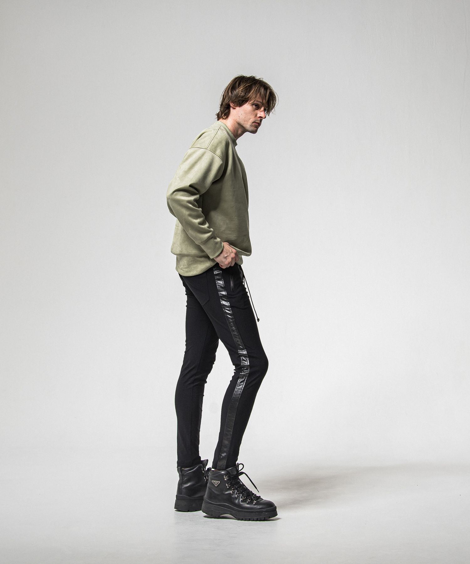 SUEDE DROP TRAINER / RC38-C-005 / スエードトレーナー / カーキ (1月上旬入荷予定)