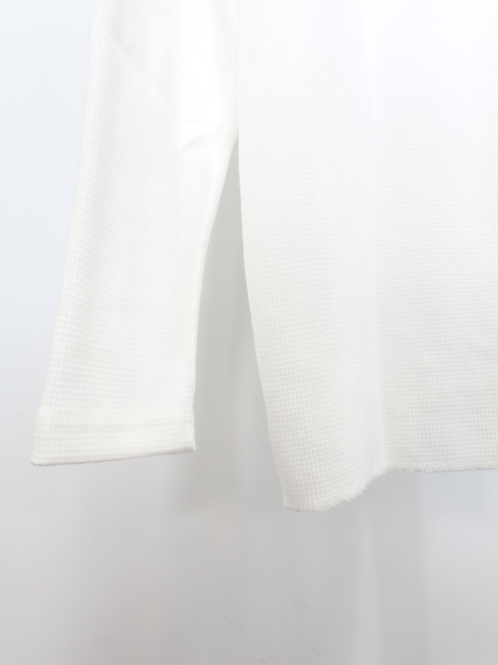 ST COTTON WAFFLE THERMAL / BASIC-CUT-001 / サーマル長袖Tシャツ / ホワイト