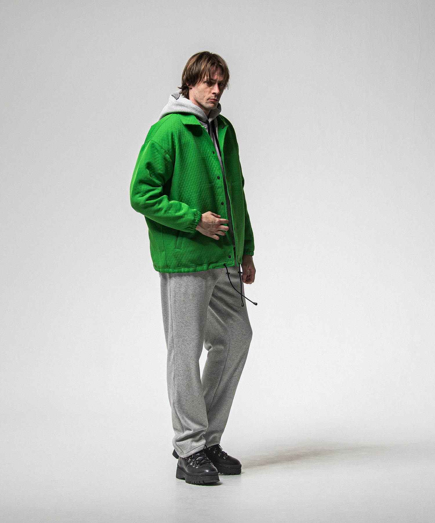 FUR COACH JK / RC38-JK-005 / キルティングファーコーチジャケット / グリーン (11月中旬入荷予定)