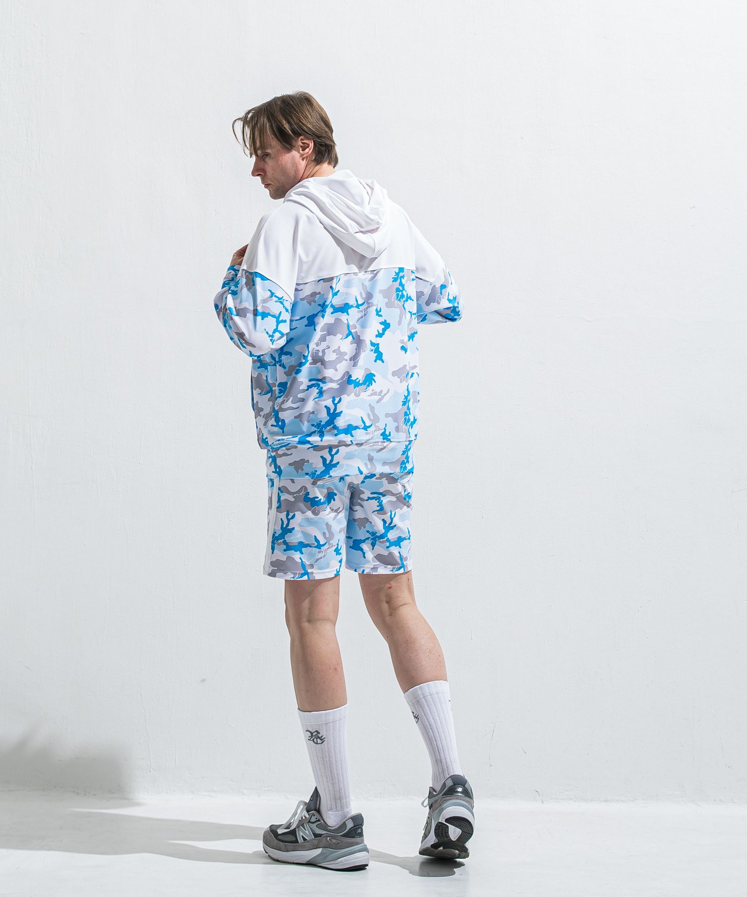 RUSH OVER ZIPUP HOODIE / RC40-C-001 / ラッシュガードパーカー / カモフラサックス (5月下旬入荷予定)