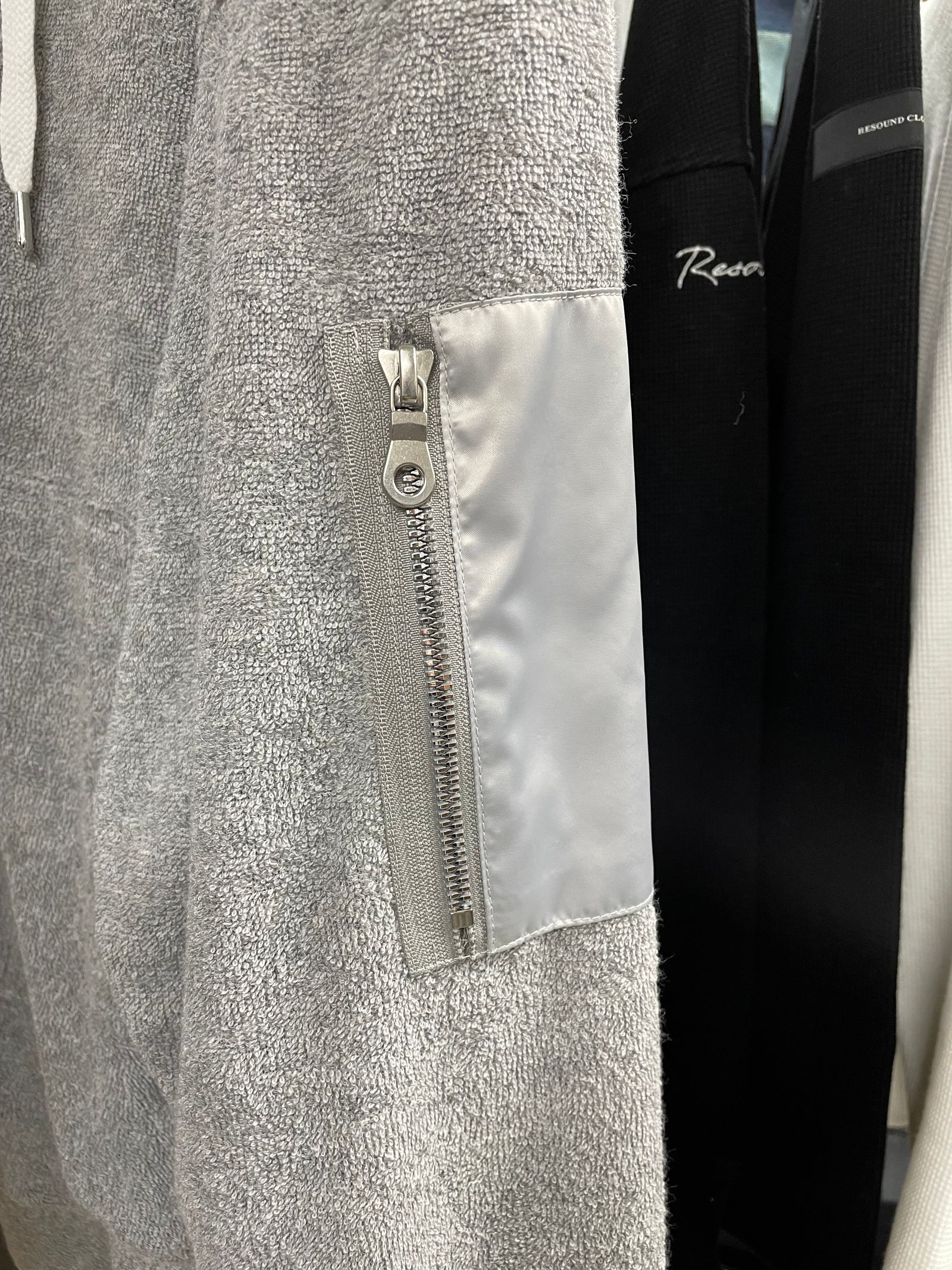 WEST PILE ZIP LOOSE HOODIE / RC27-C-008 / パイルジップパーカー / グレー※