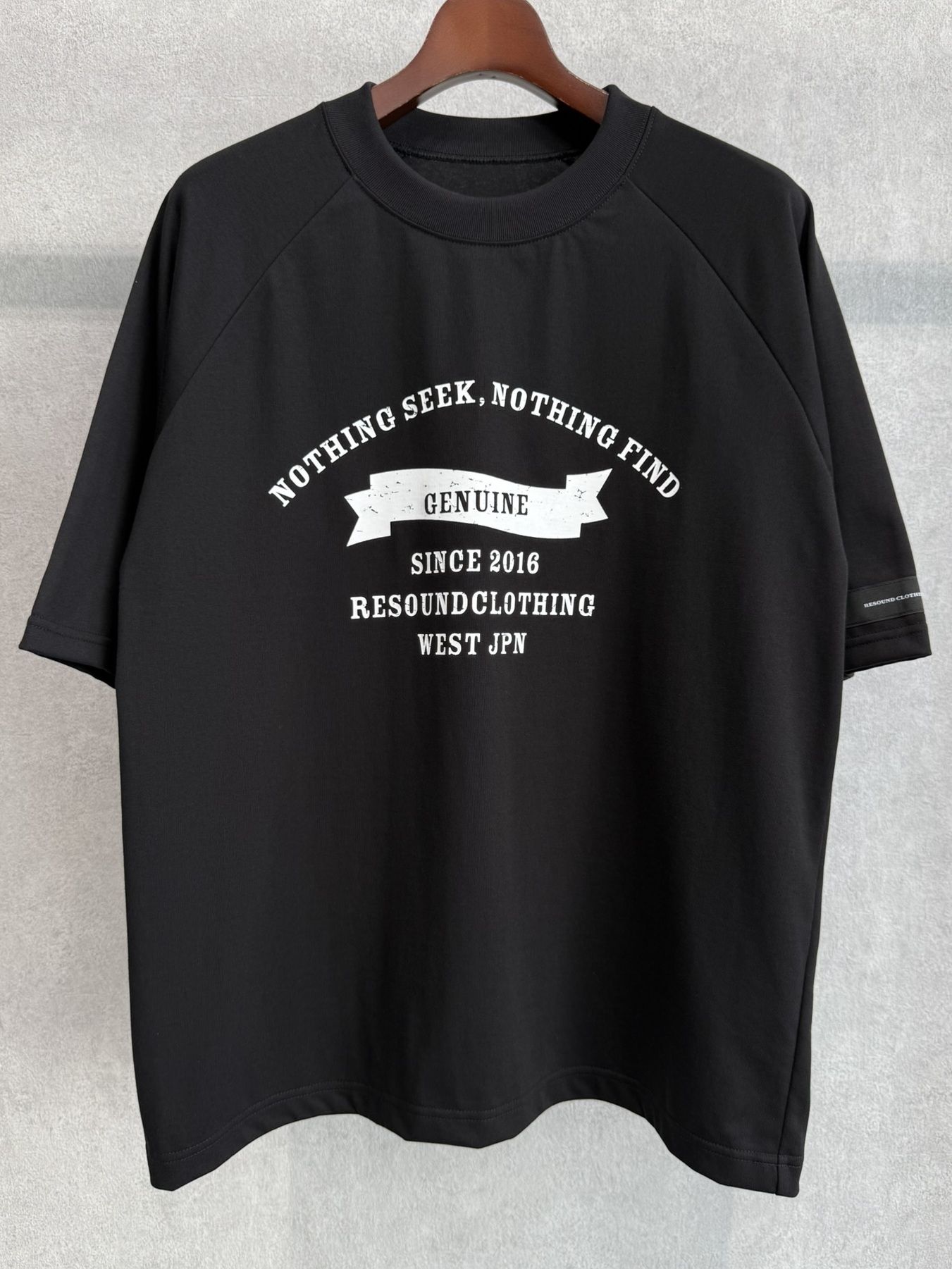 COLLEGE RAGLAN OVER TEE / RC39-T-002 / カレッジロゴラグランビッグTシャツ / ブラック