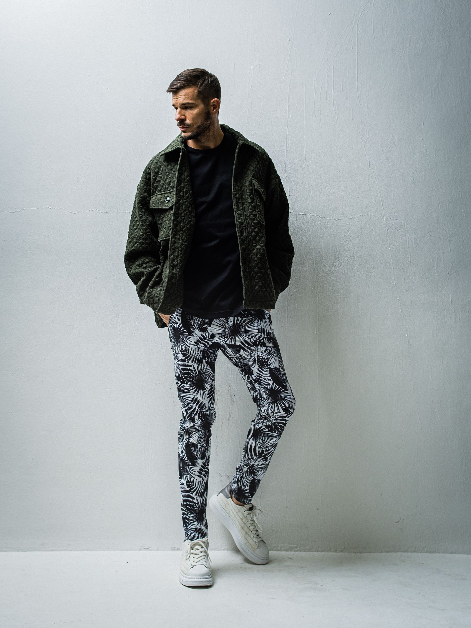 CHRIS EASY PANTS / RC27-ST-016 / リーフイージーパンツ / リーフブラック