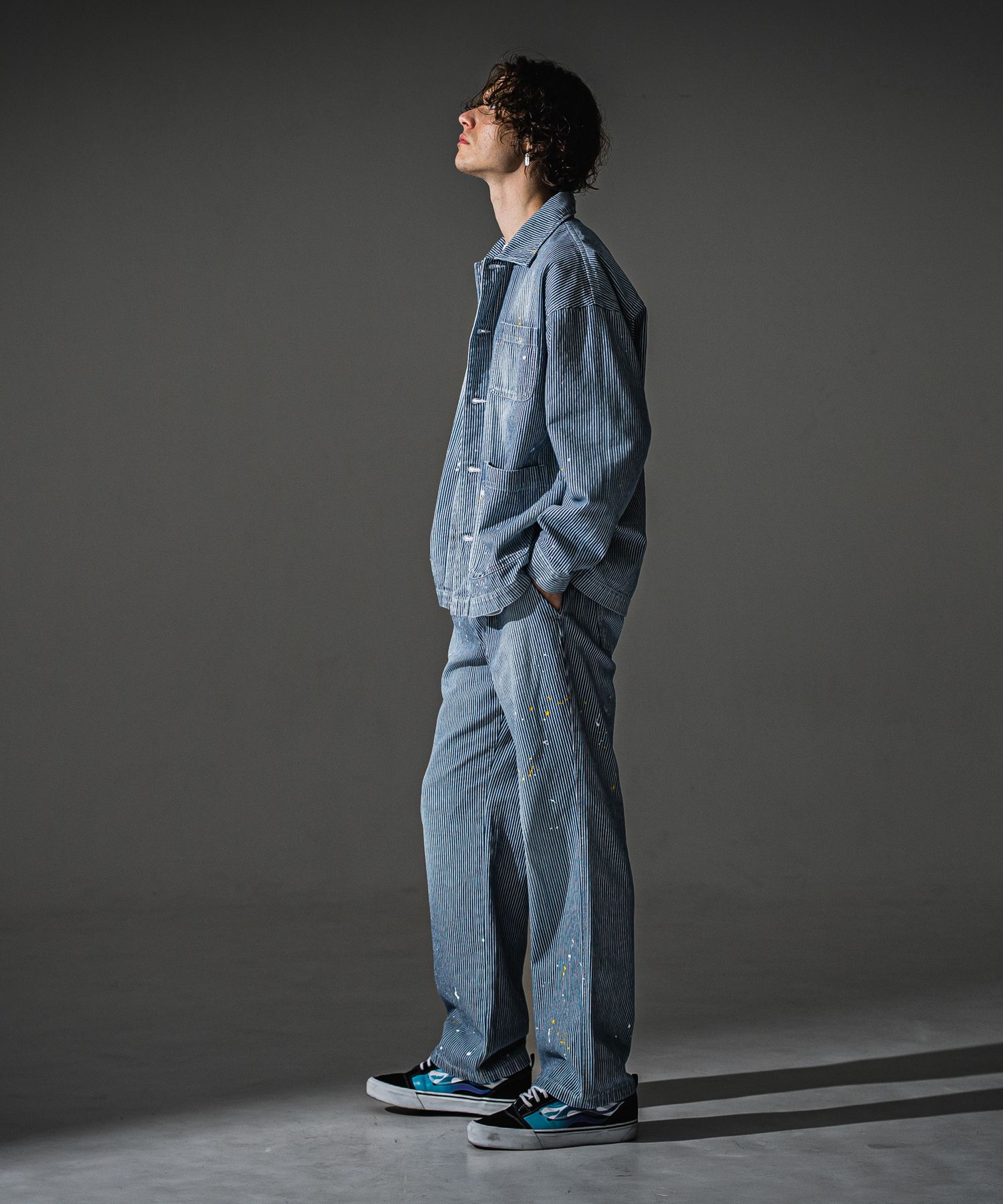 WK PT / RC41-ST-042 / ワンタックワークデニムパンツ / ヒッコリー (8月中旬入荷予定)
