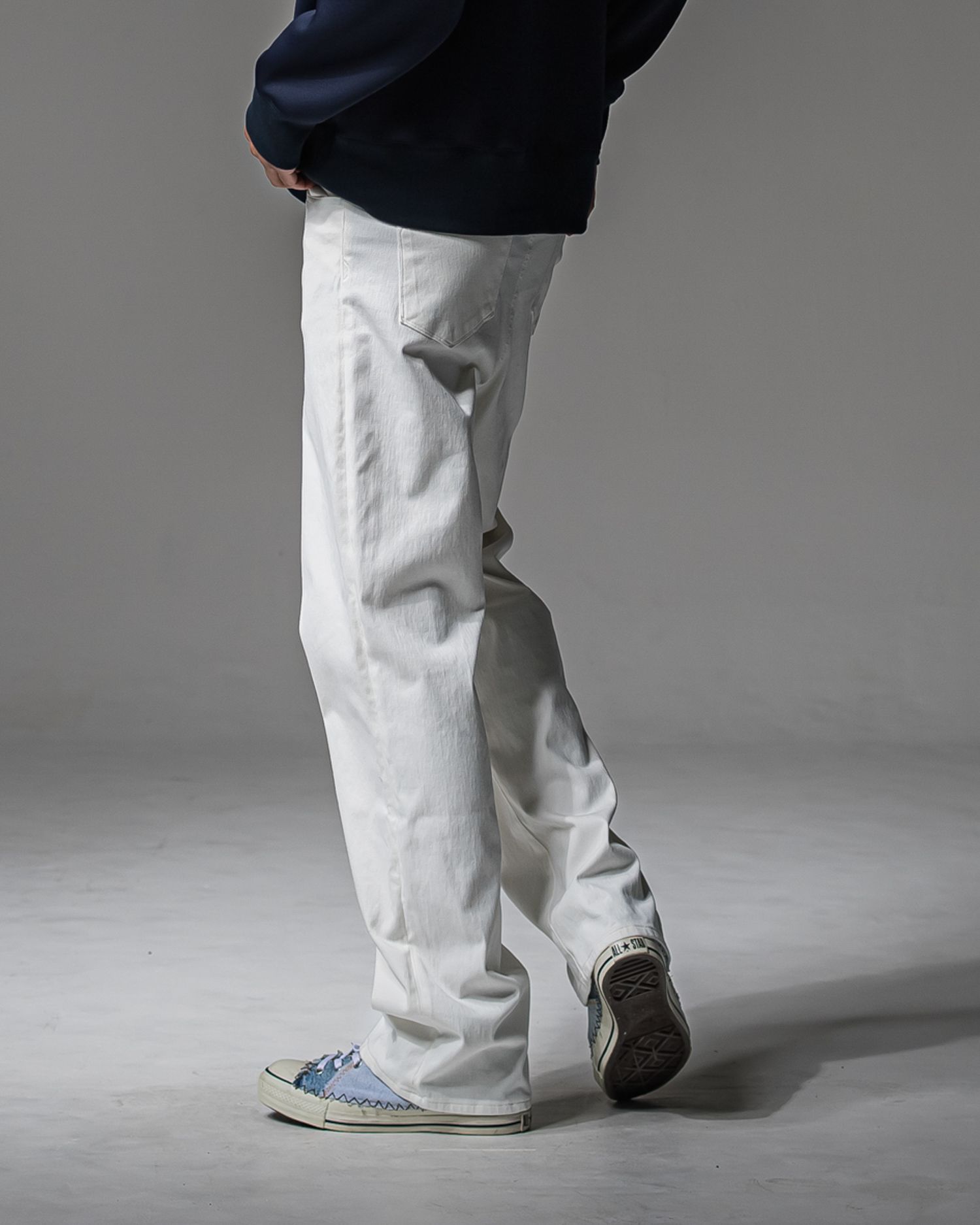 KING DENIM JERSEY / BASIC-ST-005 / デニムジャージ バギーワイドパンツ / ホワイト