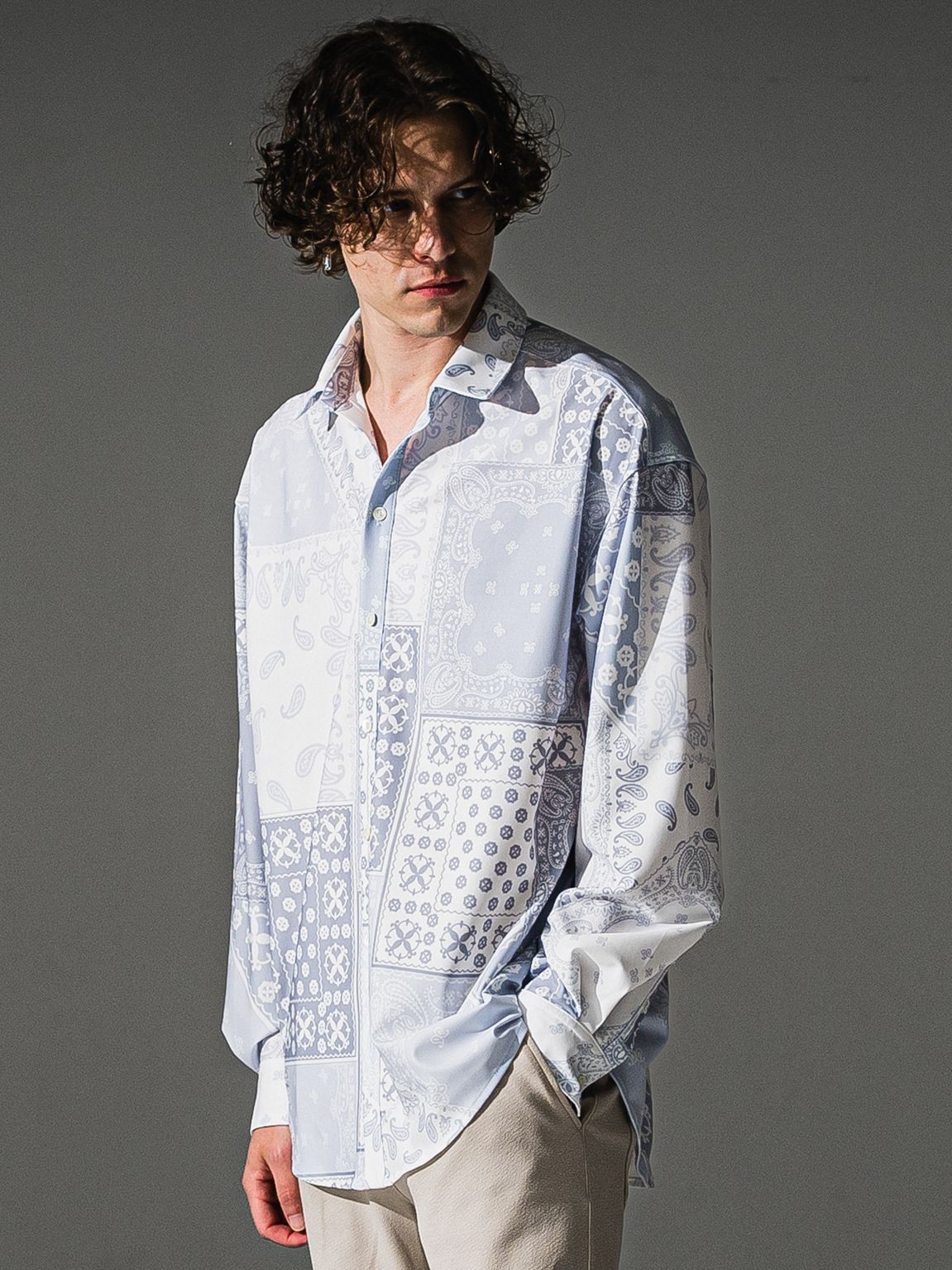 BANDANA JACK SHIRTS / RC41-SH-002 / オーバーサイズペイズリーシャツ / ホワイトバンダナ (8月下旬入荷予定)