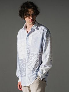 BANDANA JACK SHIRTS / RC41-SH-002 / オーバーサイズペイズリーシャツ / ホワイトバンダナ (8月下旬入荷予定)