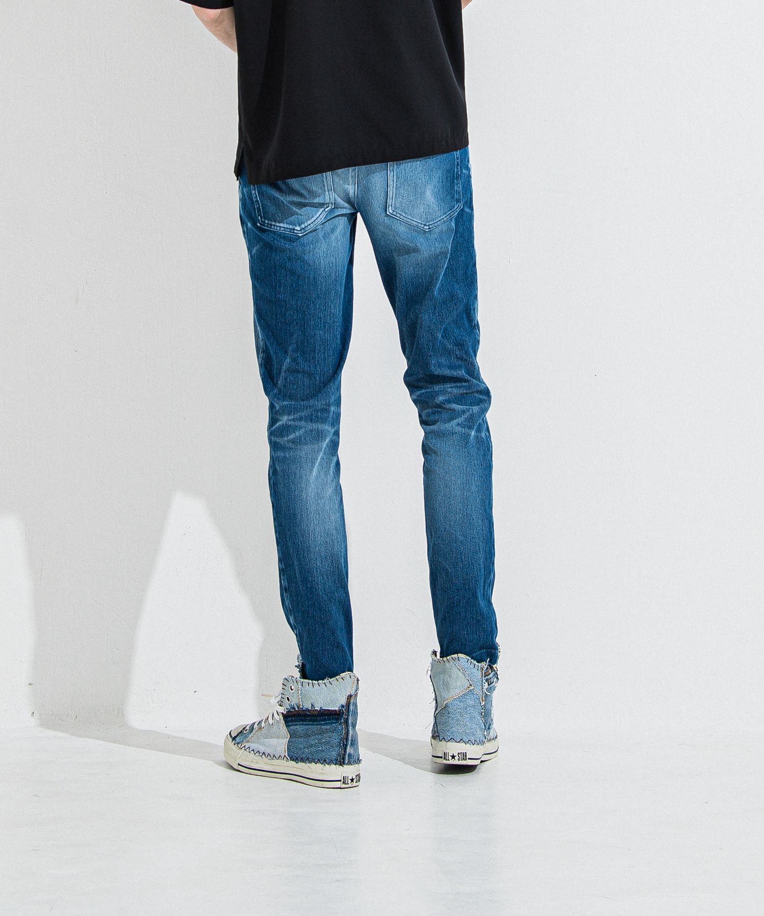 DENIM JERSEY CHRIS EASY TUCK PT / RC36-ST-016TD / ライトオンスデニムジャージイージータックパンツ / ダークインディゴ