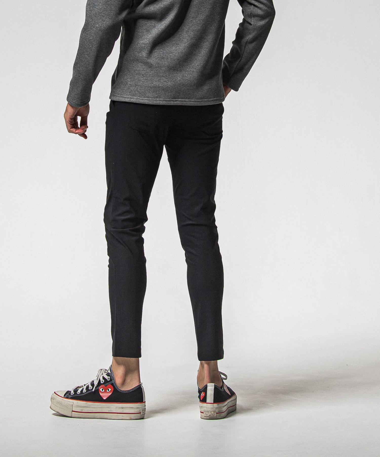CHRIS EASY HEAT TUCK PANTS / RC38-ST-016HT / 裏起毛ワンタックスラックスイージーパンツ / ブラック (10月下旬入荷予定)