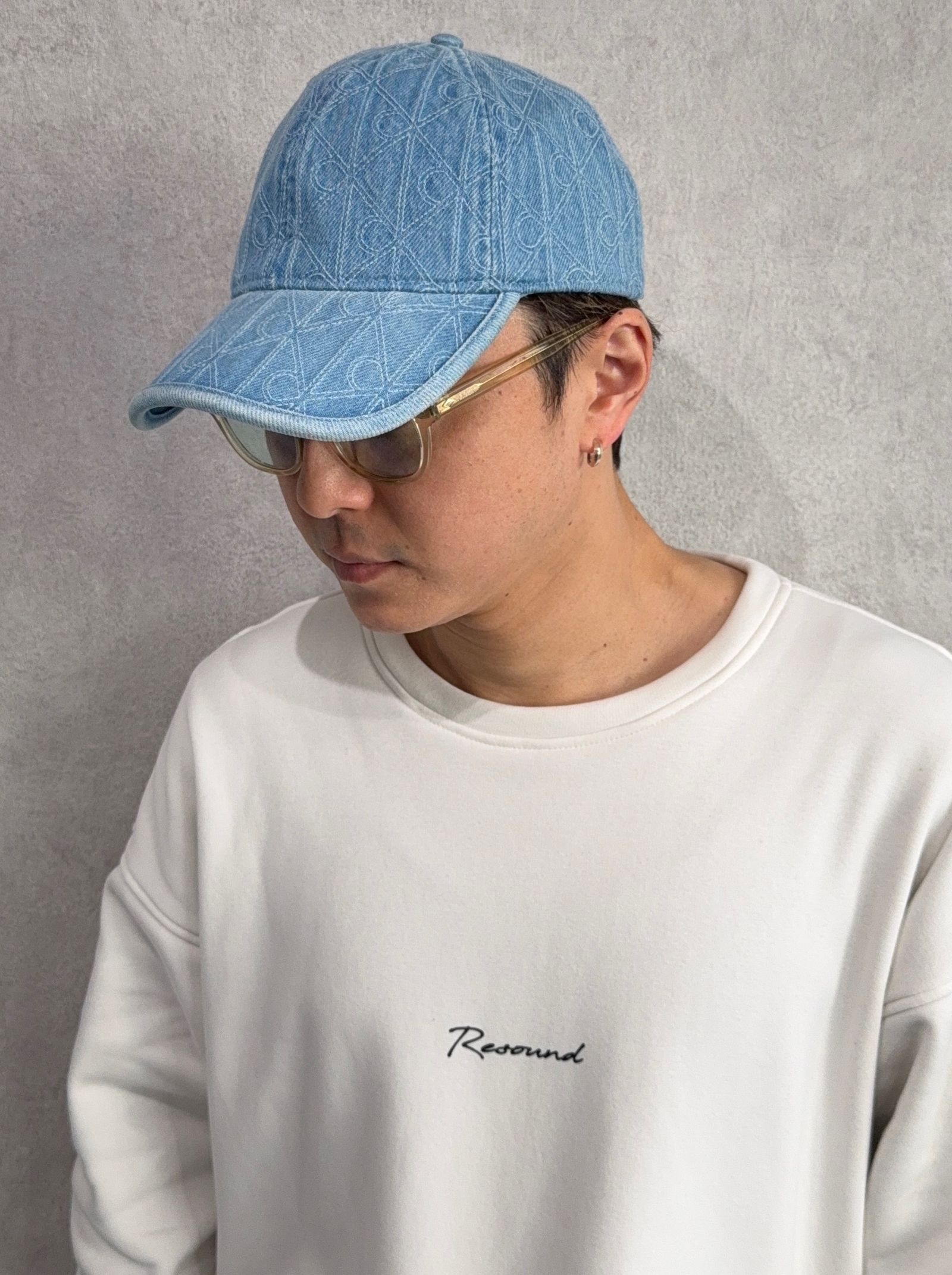 エンブレムキルトレザーパッチデニムキャップ / 4D5030G / VHJ(ブルー)