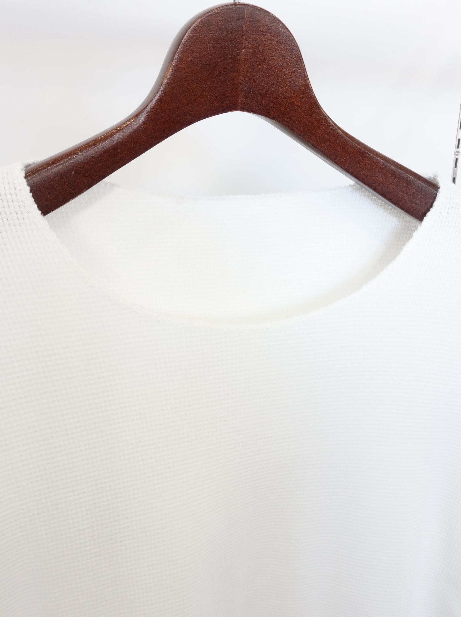 ST COTTON WAFFLE THERMAL / BASIC-CUT-001 / サーマル長袖Tシャツ / ホワイト