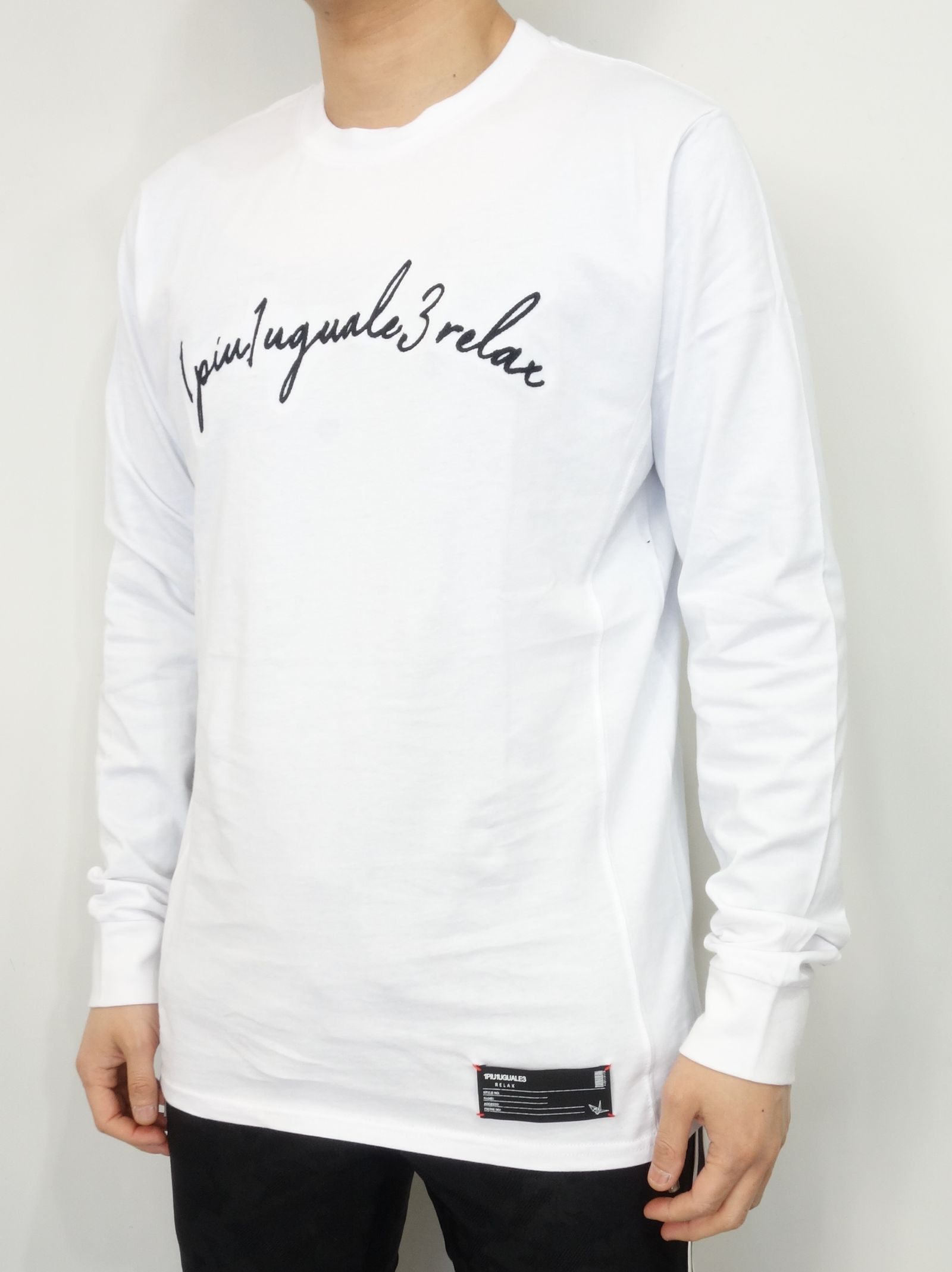 刺繍ロゴ長袖Tシャツ / ust-21016
