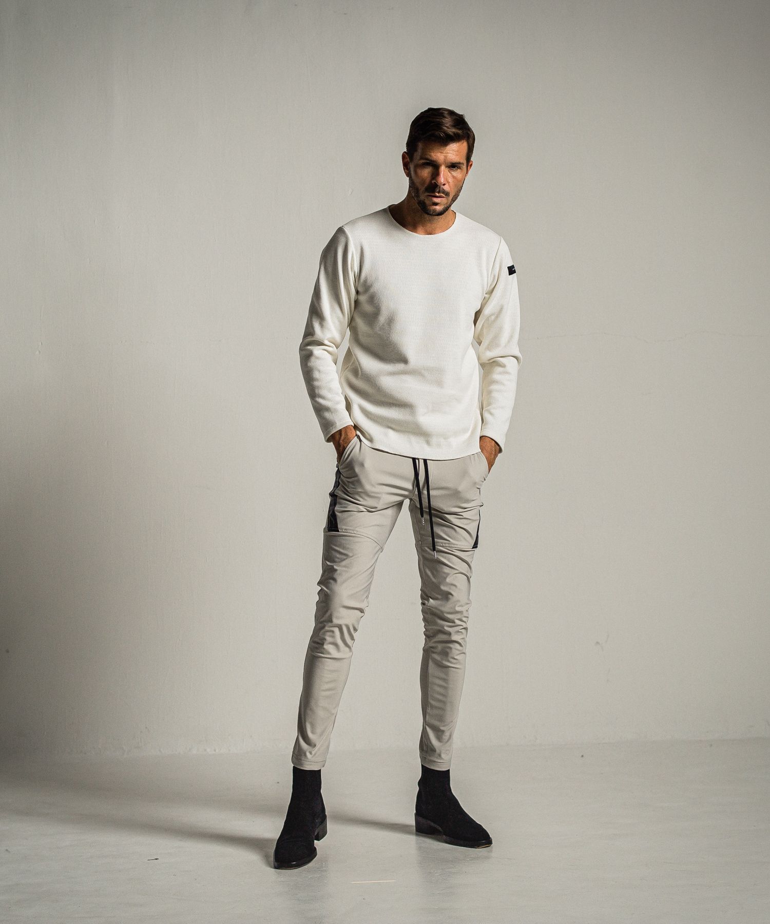 VELOURS FLEECE NEO THERMAL / RC34-C-001 / 裏起毛サーマルロングTシャツ / ホワイト