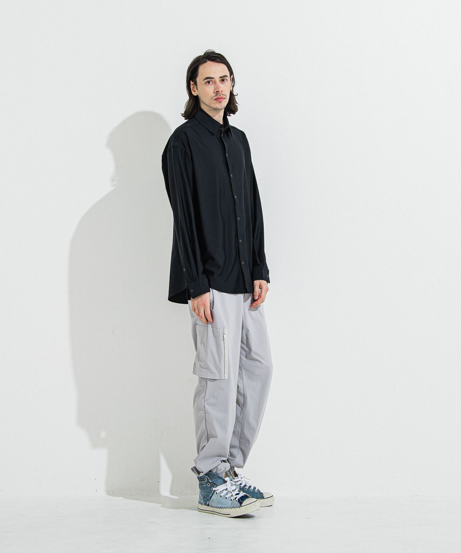RUSH JACK SHIRTS / RC36-SH-001 / オーバーサイズラッシュガードシャツ / ブラック