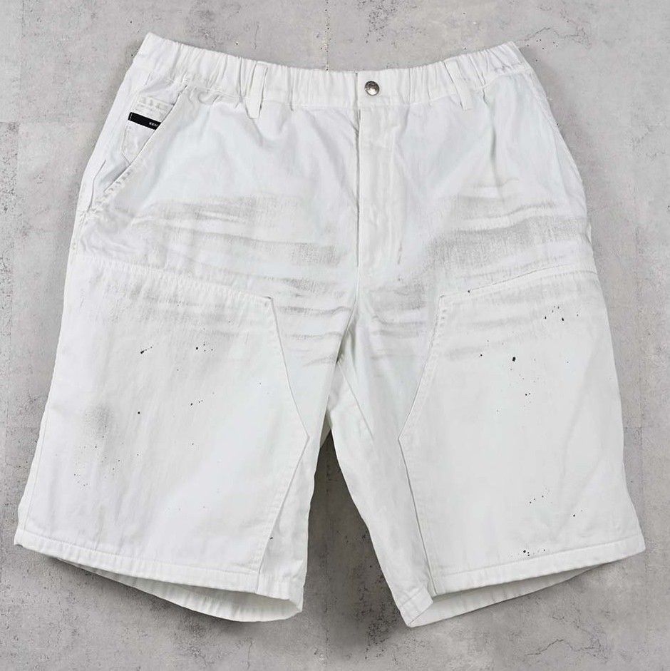 DOUBLE KNEE SHORTS / RC40-HP-007 / ダブルニーデニムハーフパンツ / ホワイト (6月上旬入荷予定)