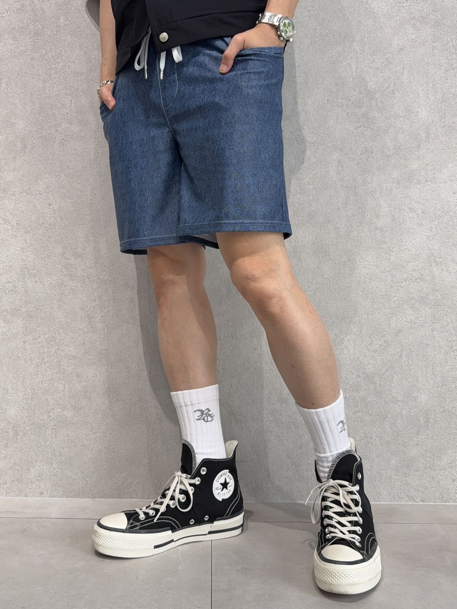 RUSH DENIM SHORTS / RC40-HP-003 / ラッシュガードデニムショーツ / ダークインディゴ