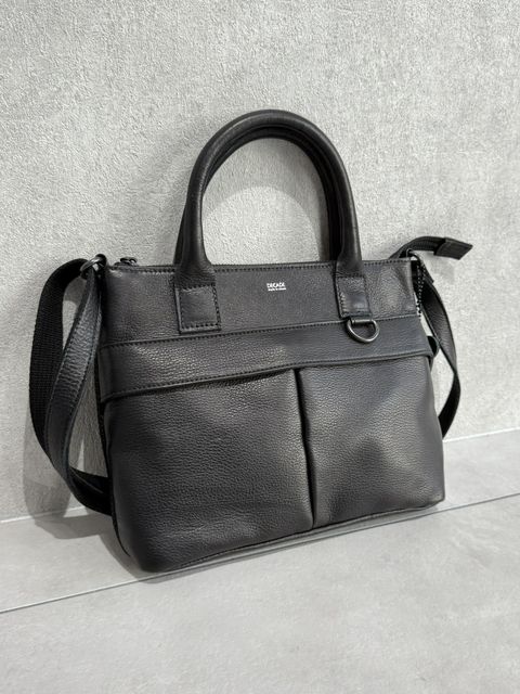 オイルドカウレザー ミニハンドショルダーバッグ / DCD-01507B / ブラック×ブラック