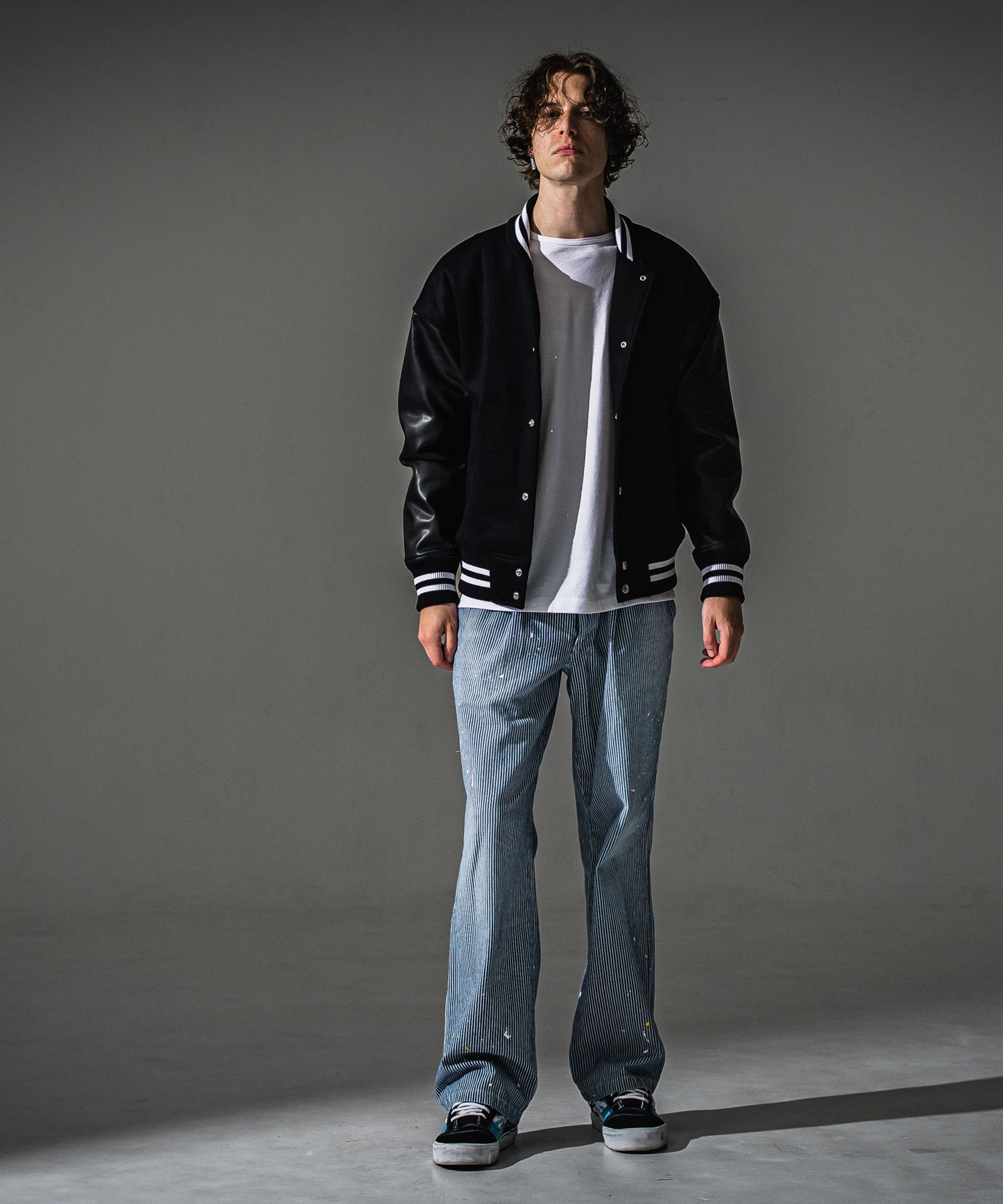 VARSITY JACKET / RC41-JK-008 / スタジャン / ブラック (10月下旬入荷予定)