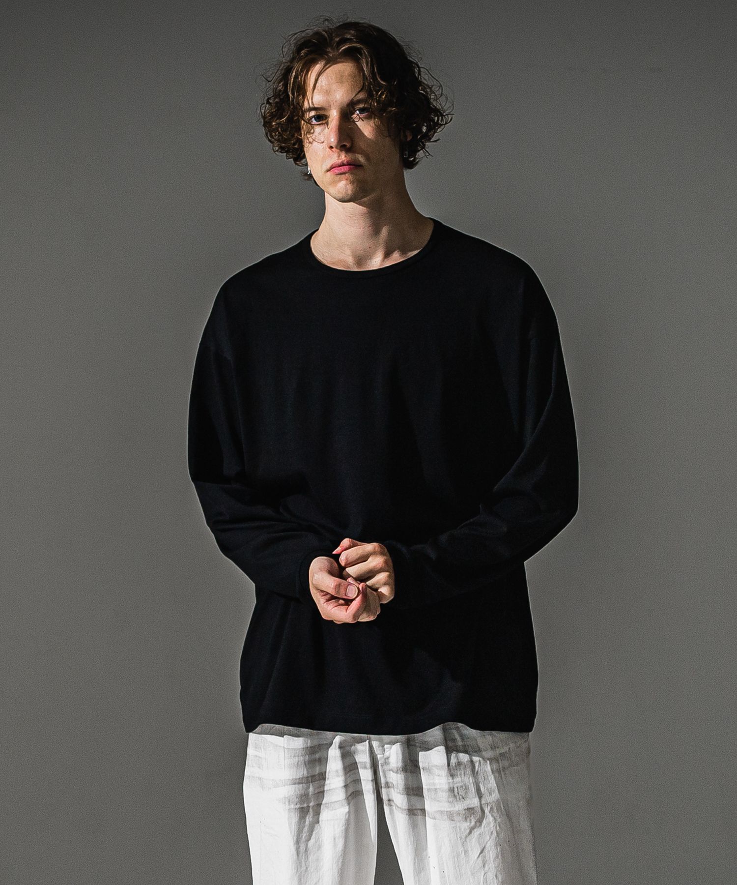 PIN ST RC OVER LONGSLEEVE TEE / RC41-T-003 / オーバーサイズ長袖バックロゴTシャツ / ブラック (7月中旬入荷予定)