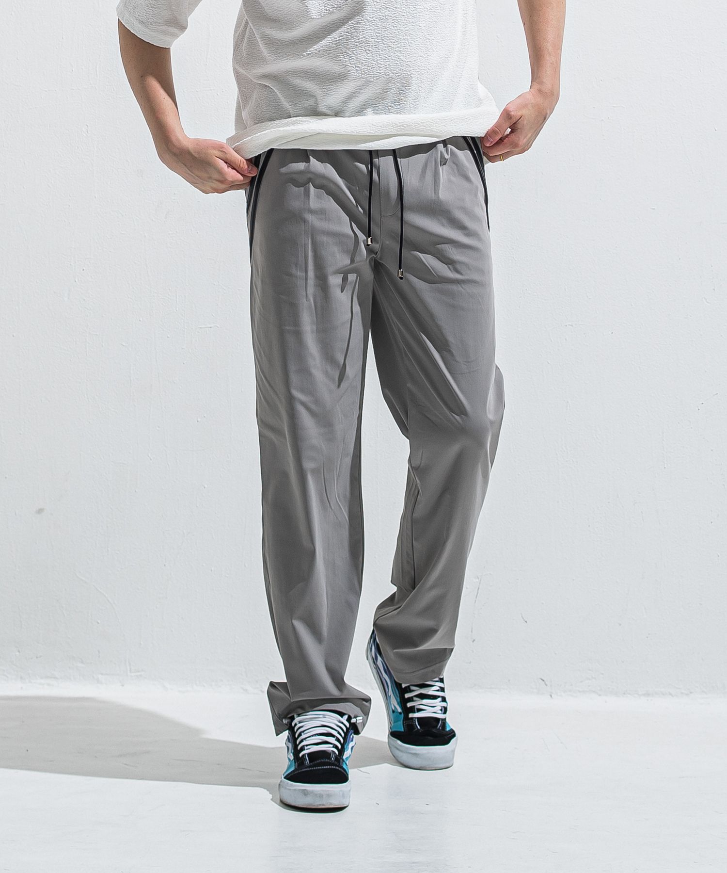 EDGE NYLON SEMI WIDE PT / RC40-ST-014WT / エッジナイロンセミワイドラインパンツ / グレー (4月下旬入荷予定)